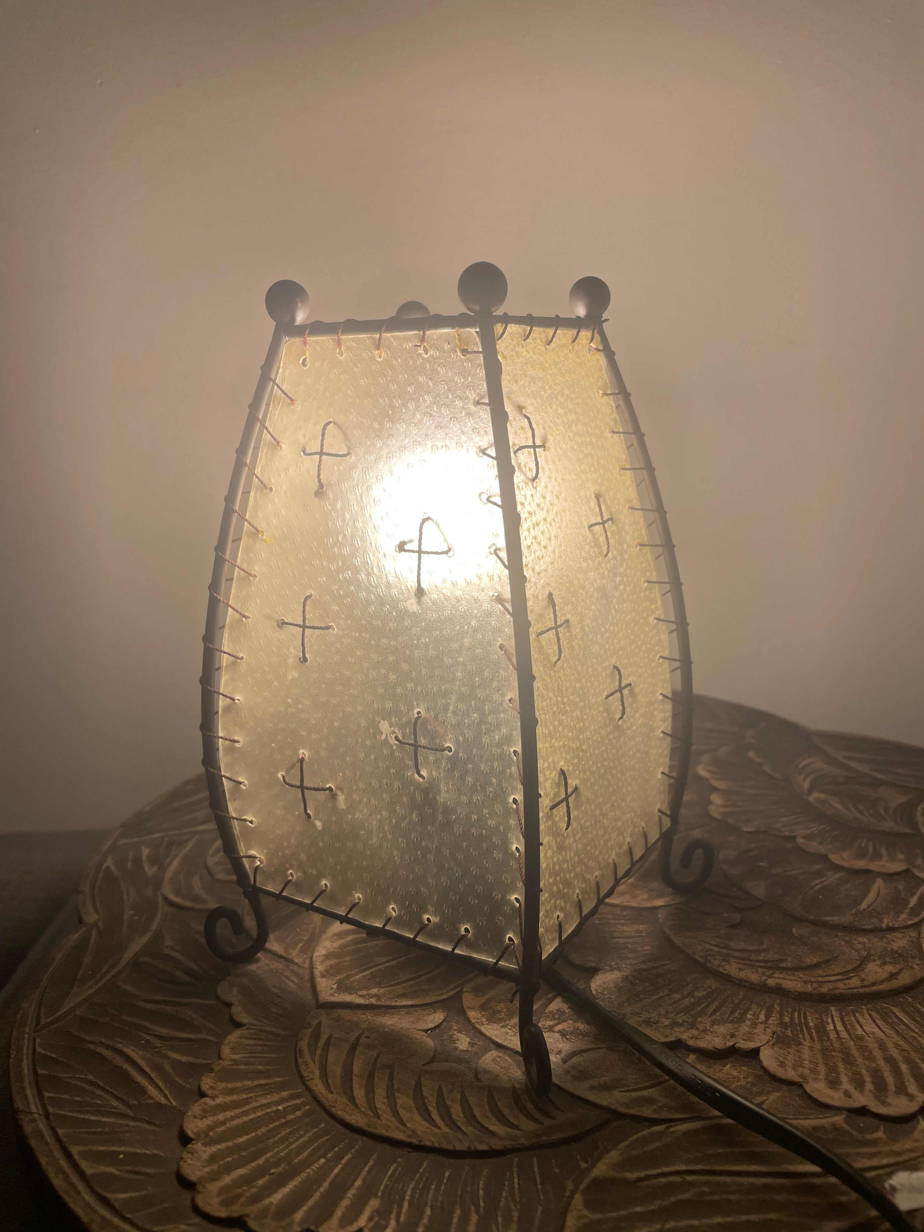 Vintage Spiral Foot Lamp
