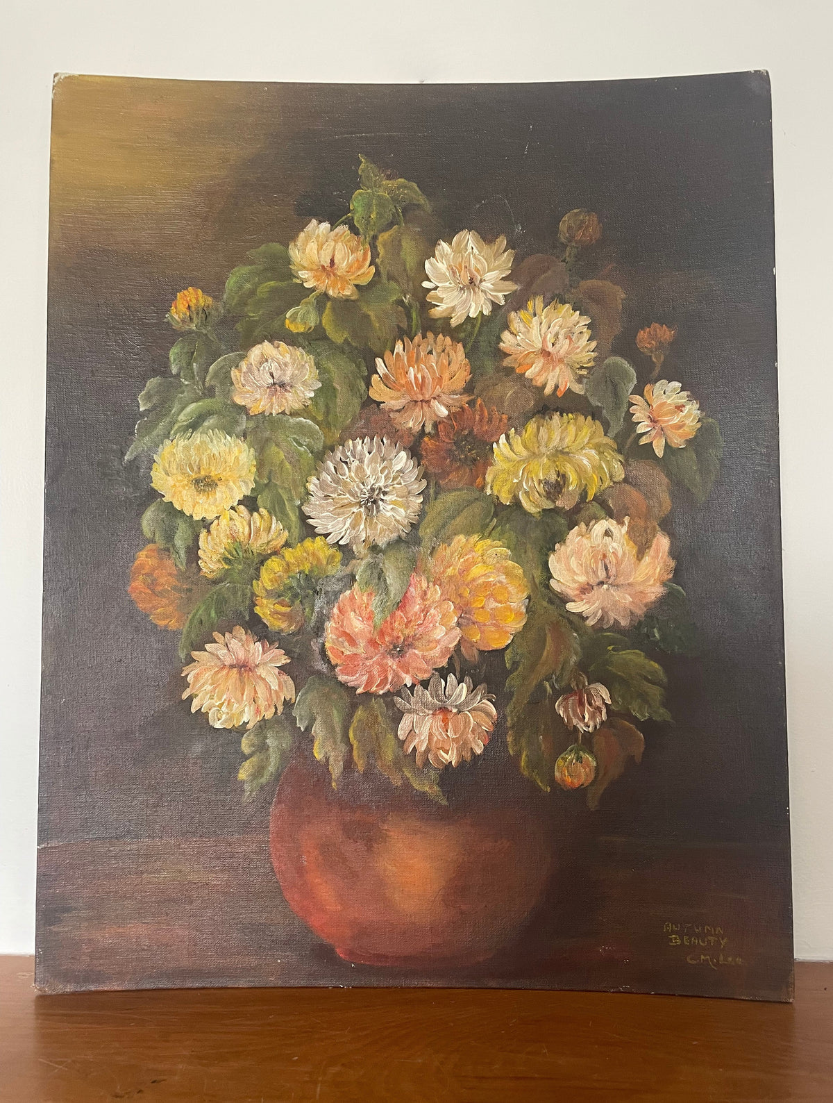 Vintage Floral Still Life Painting