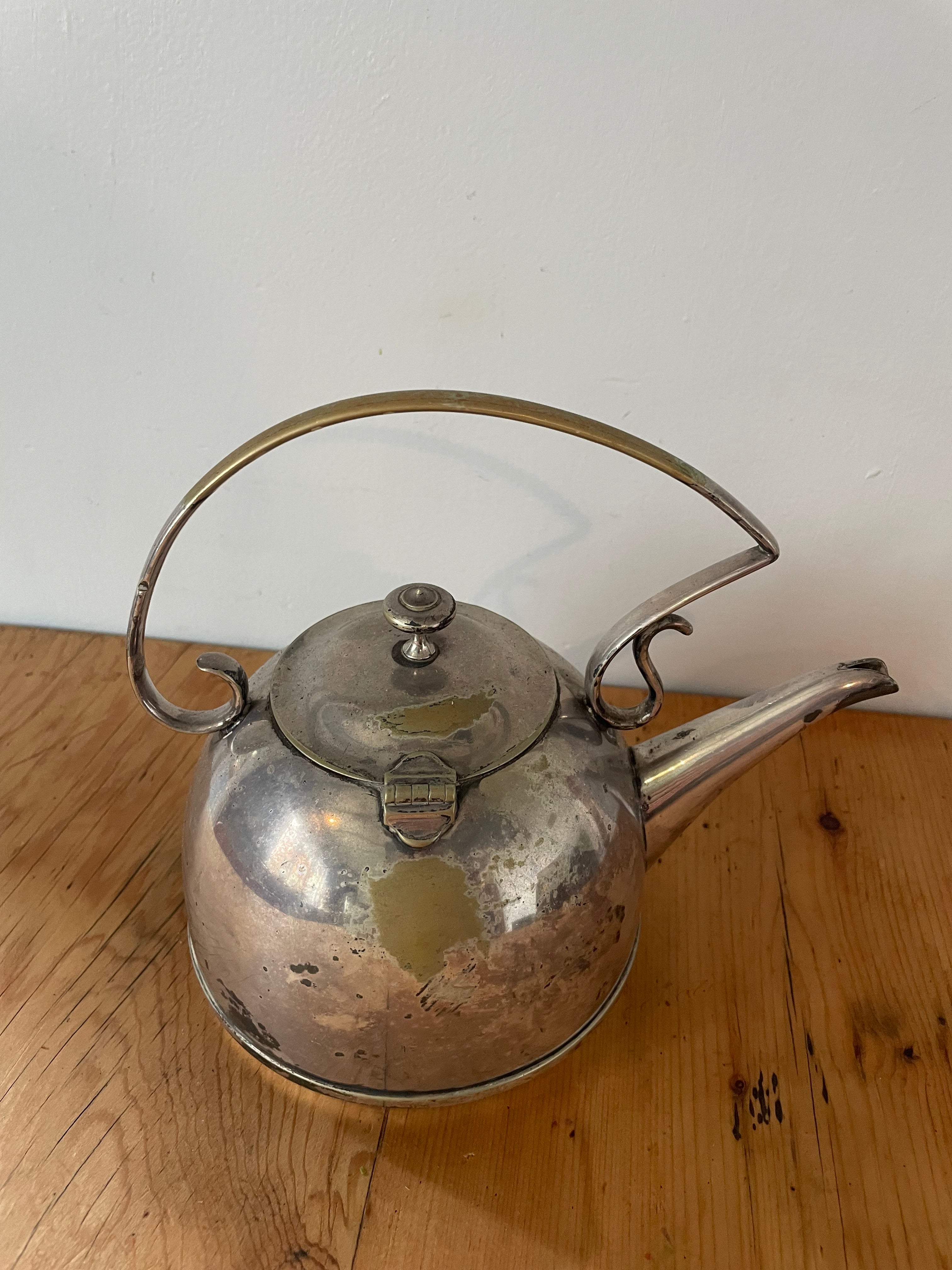 Antique Silver Plated Spirit Kettle