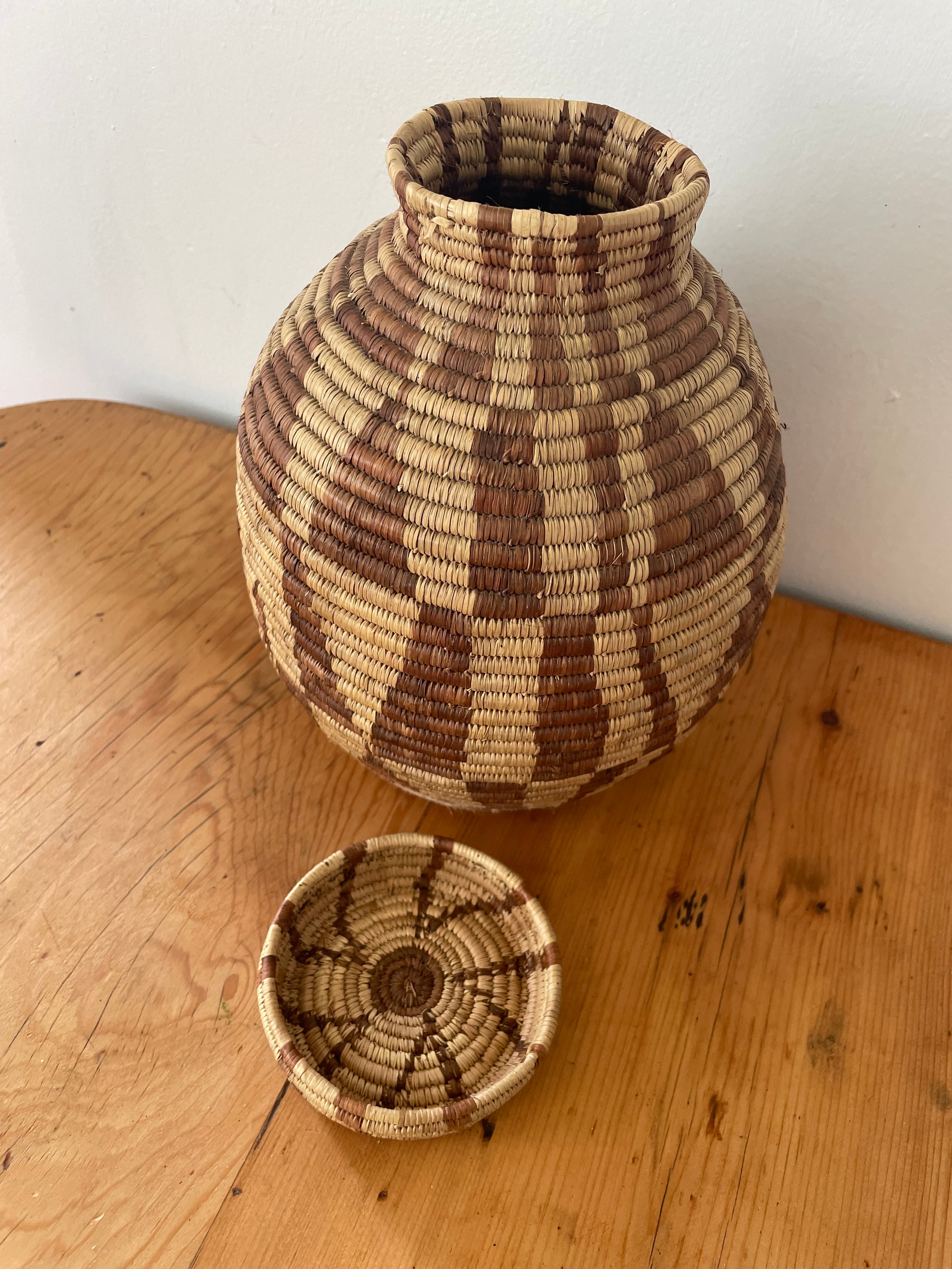 Vintage Hand Painted Basket