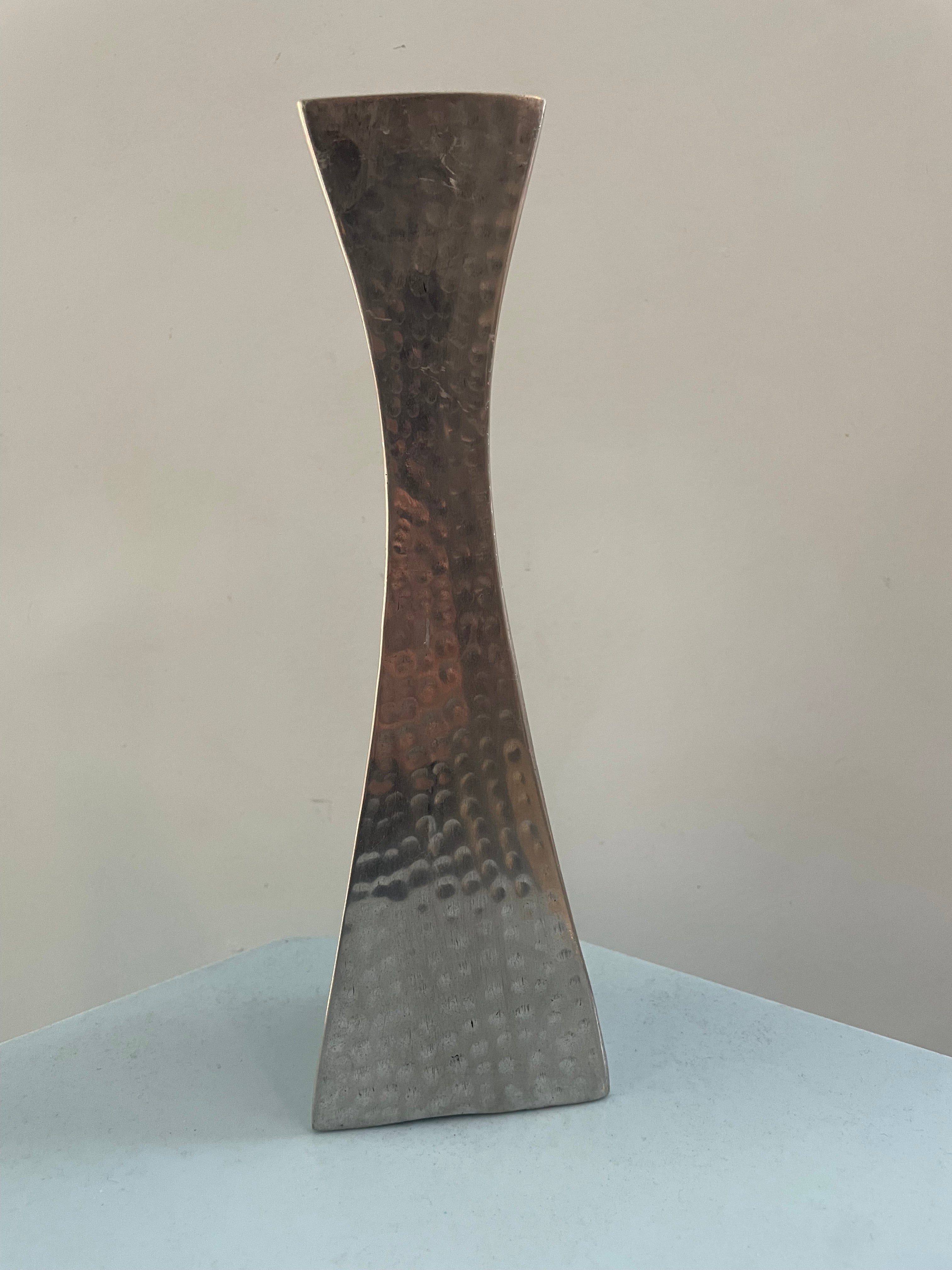 Hammered Aluminium Candleholder