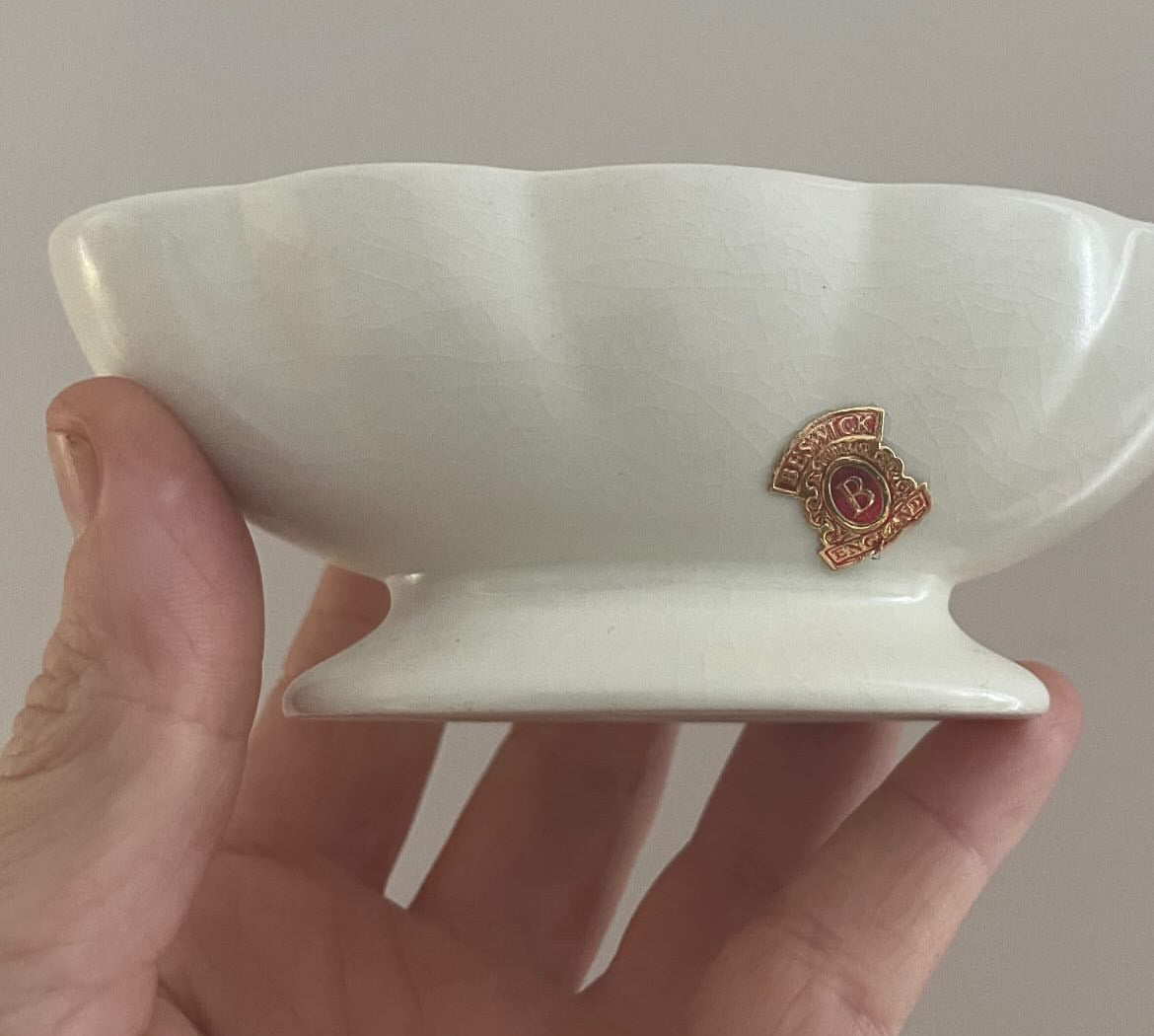 White Art Deco Beswick Vessel