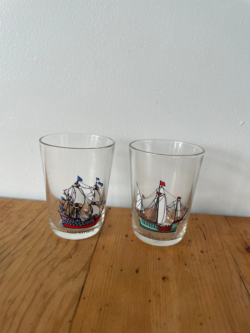 Vintage Ship Glasses