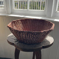 Vintage Wavy Rattan Basket