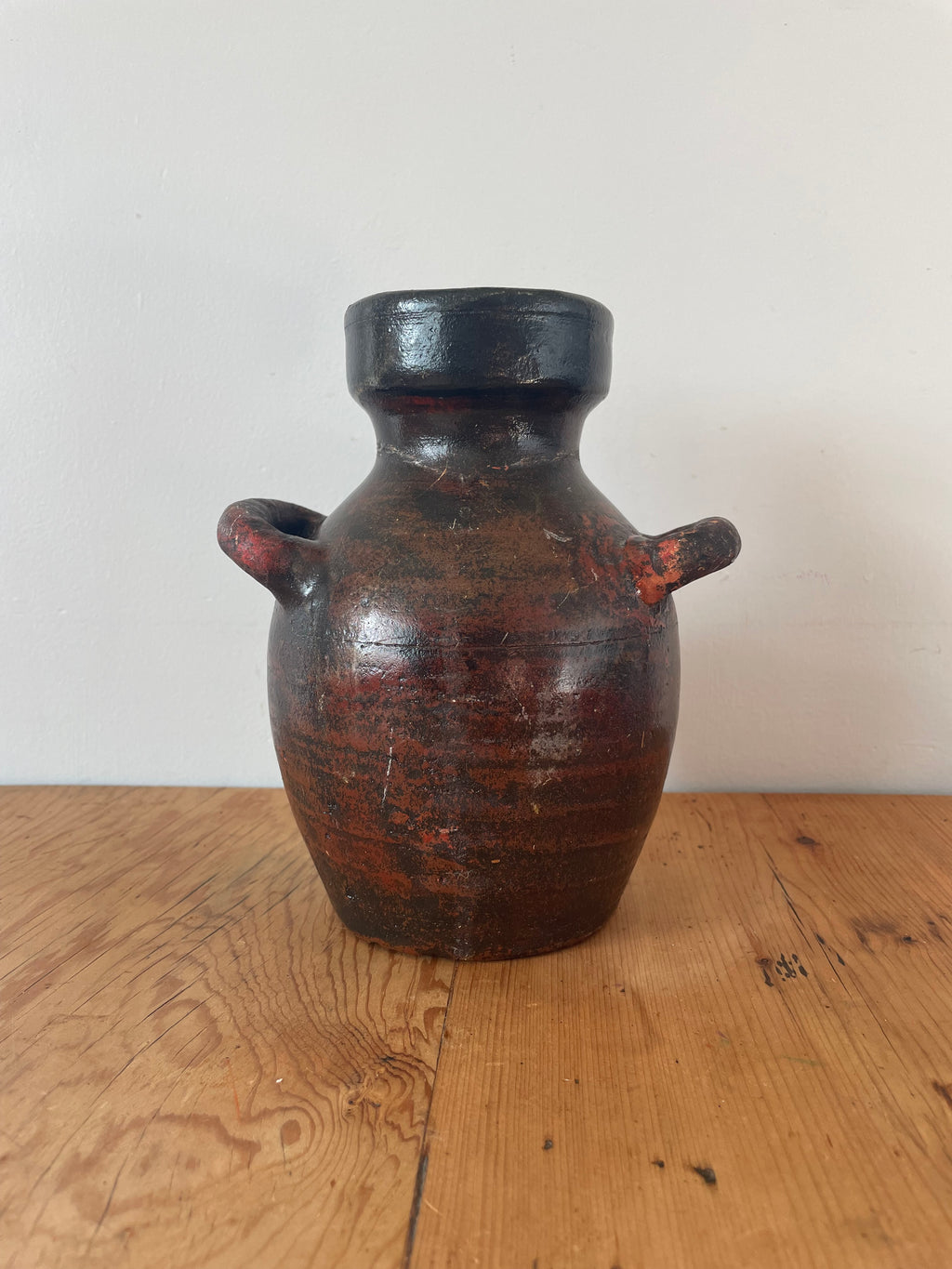 Pottery Vessel With Handles