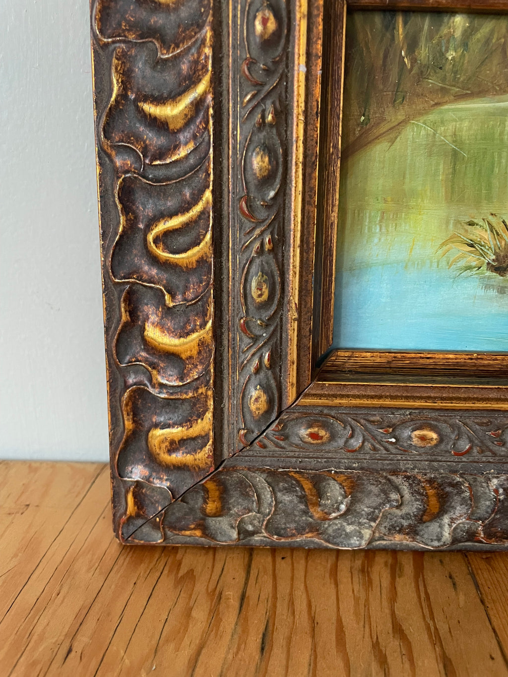 Duck Painting In Ornate Frame