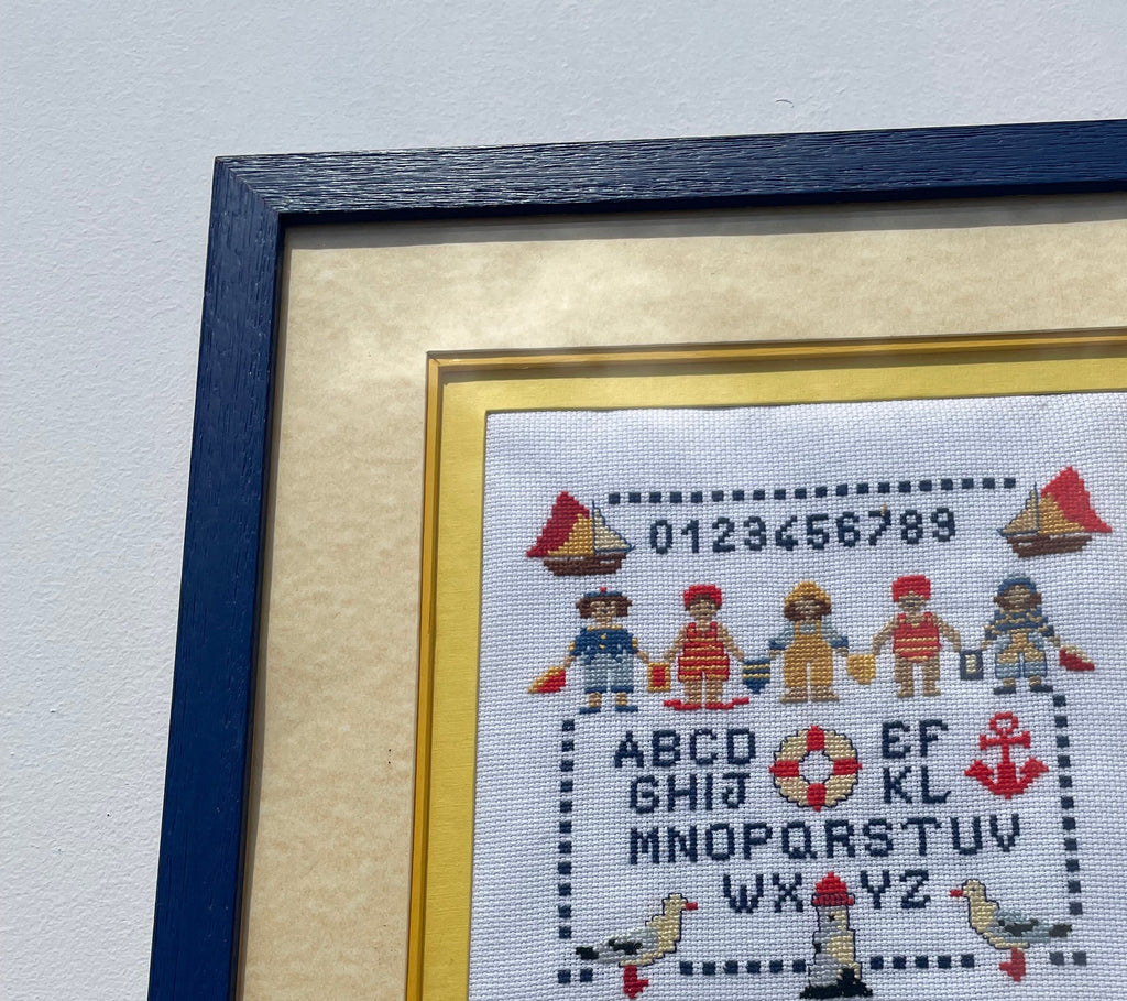 Nautical Cross Stitch Alphabet Sampler