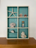 Vintage Rustic Teal Shadow Box