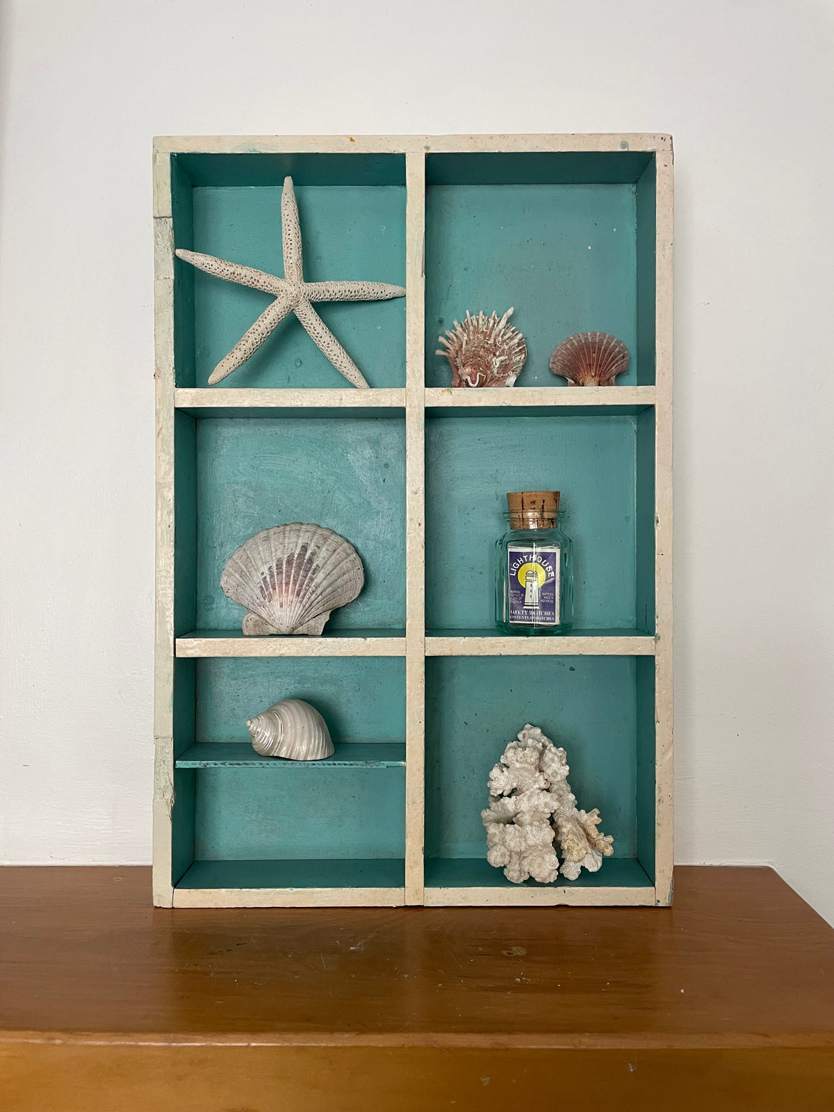 Vintage Rustic Teal Shadow Box
