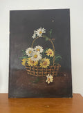 Antique Painting Sunflowers 1926