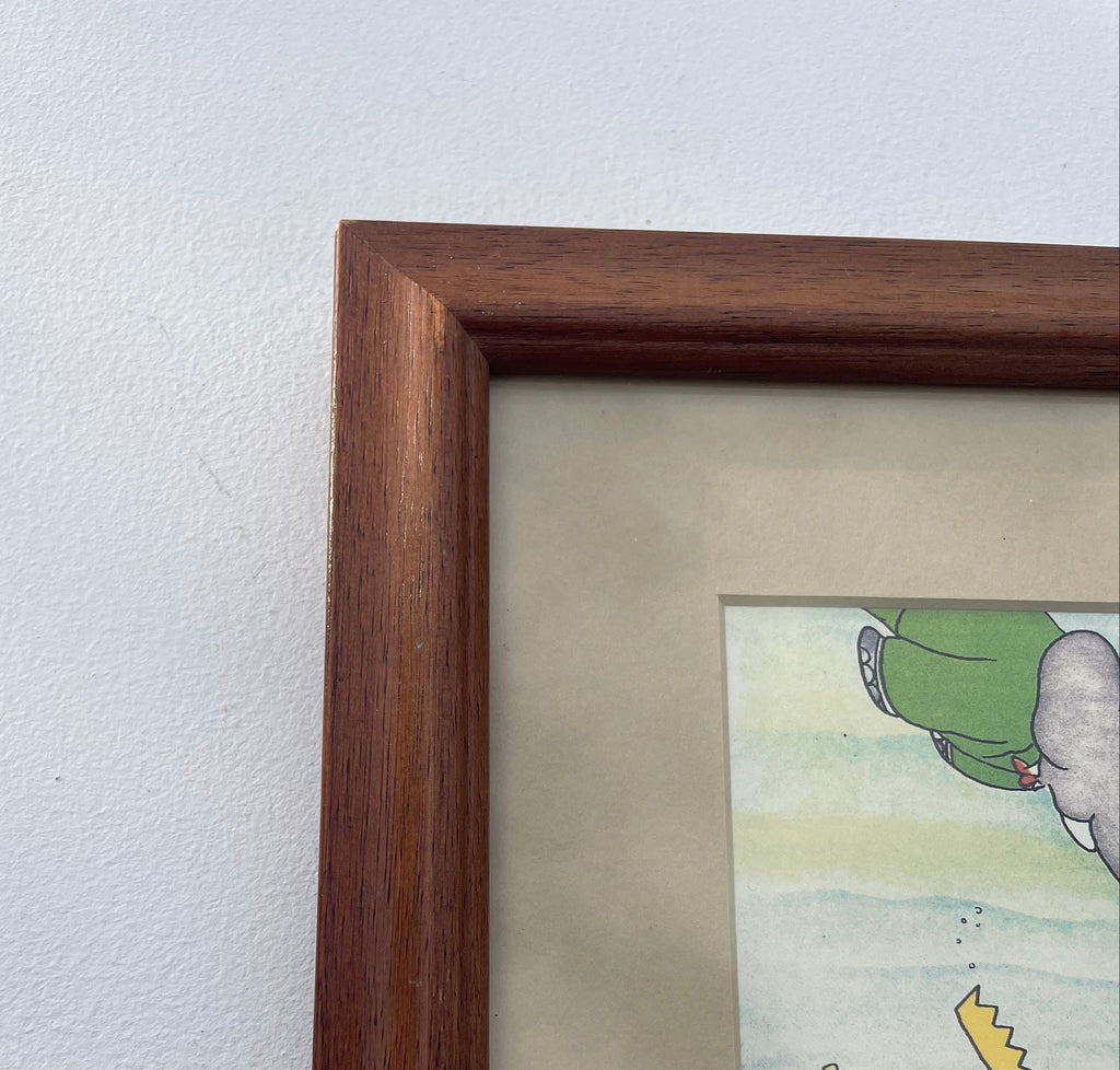 Babar Swimming Print