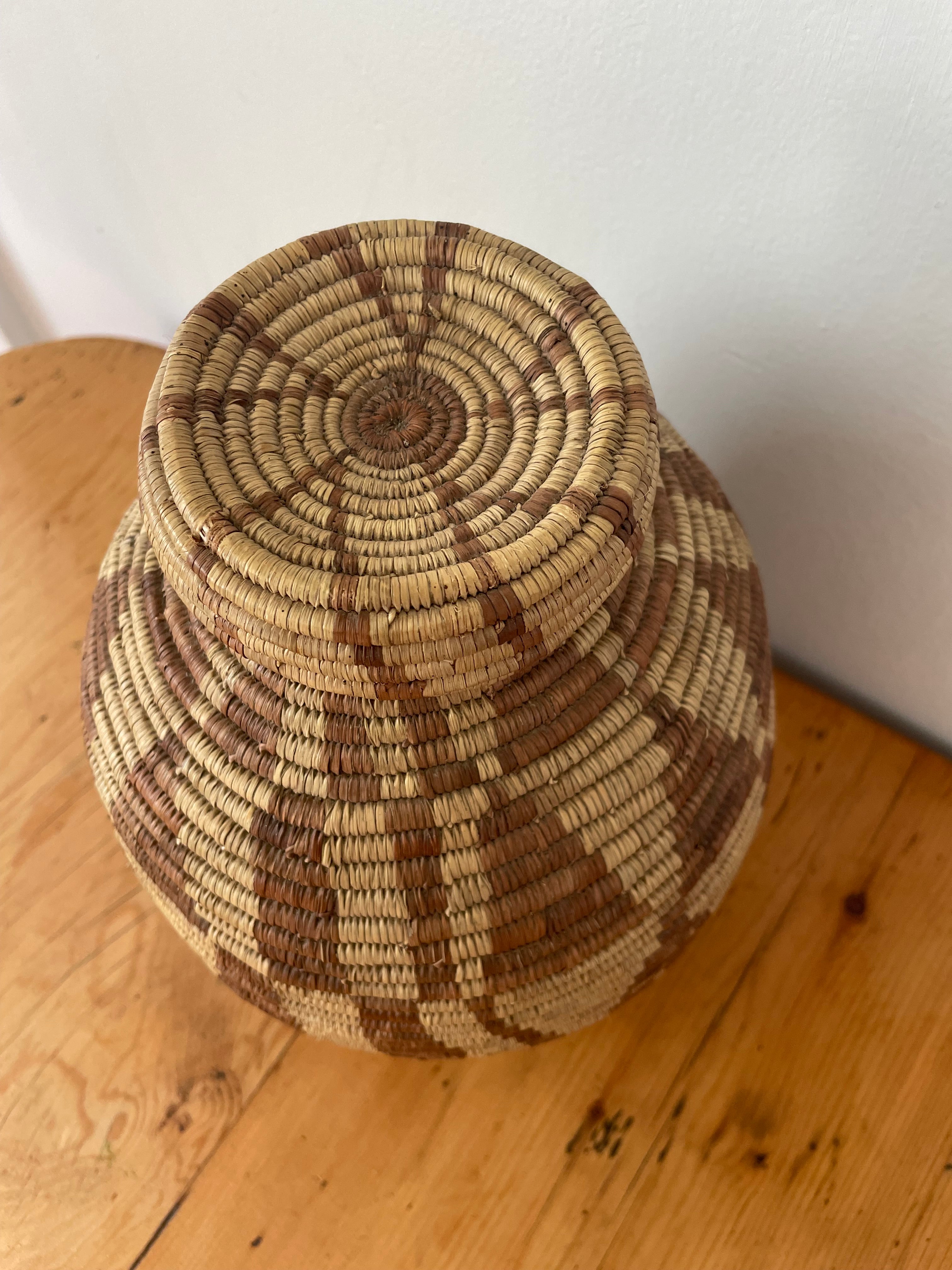 Vintage Hand Painted Basket