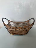 Large Vintage Open Weave Wicker Basket