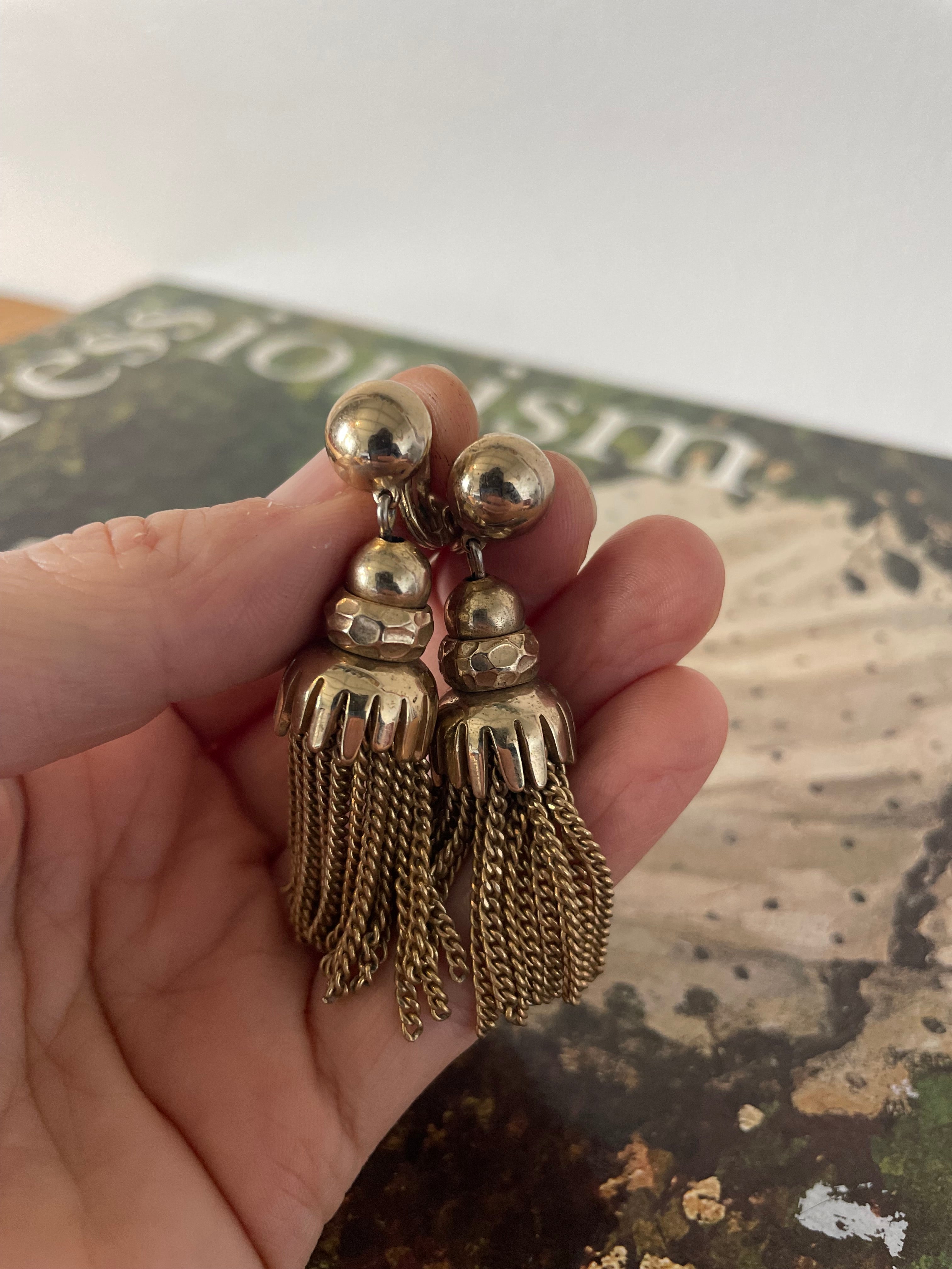 1970s Monet Tassle Earrings