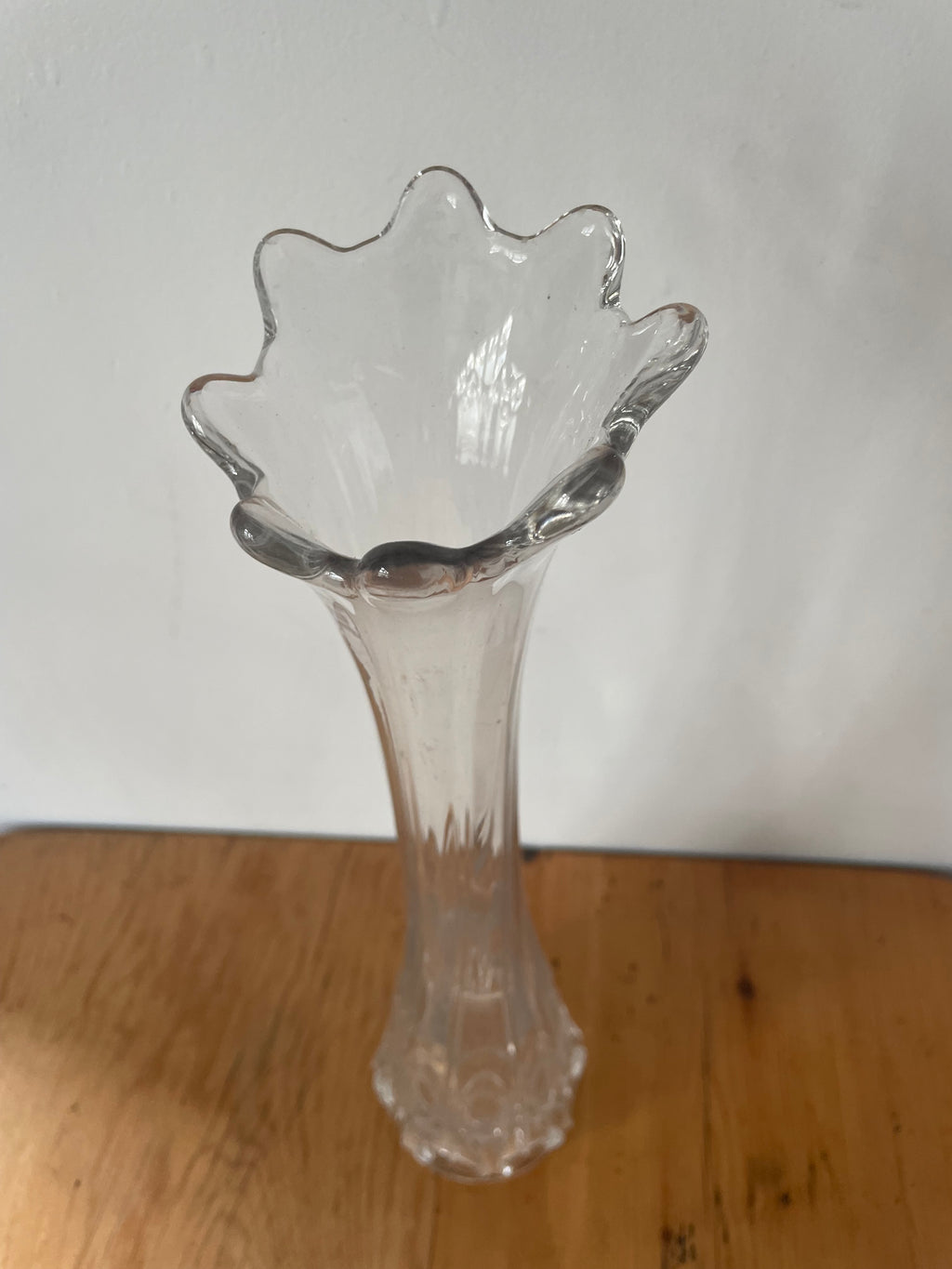 Clear Glass Swung Vase