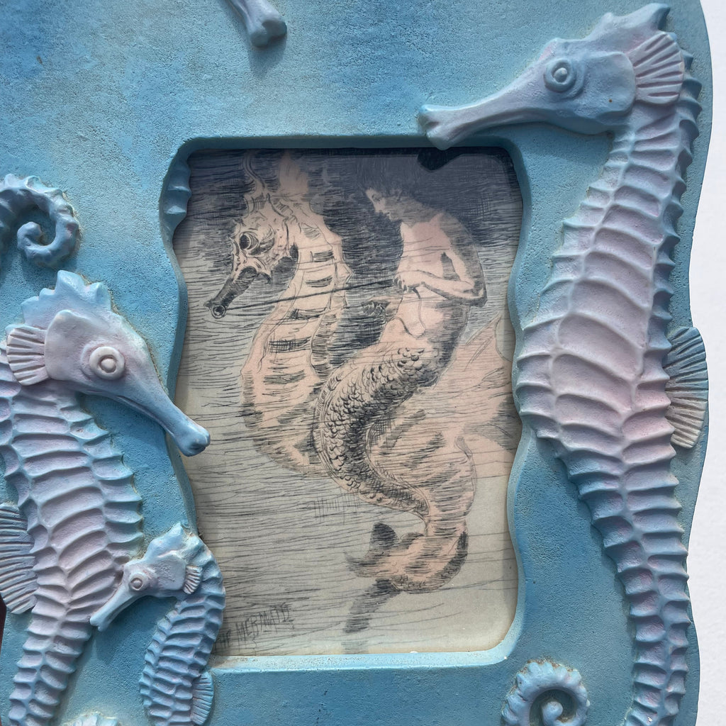 Mermaid On Seahorse Print