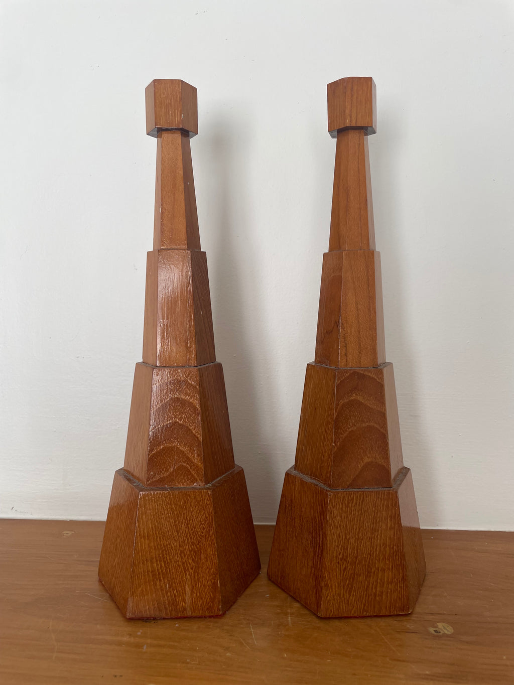 Vintage Tiered Wooden Candlestands