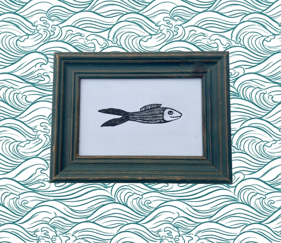 Stripey Fish Painting
