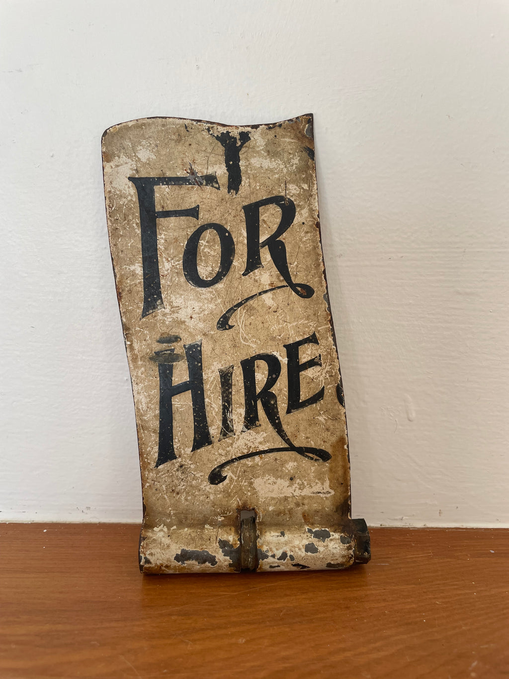 Vintage Metal For Hire Sign