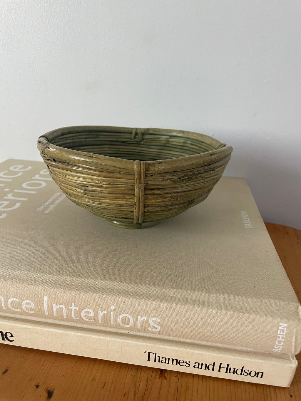 Green Reed Woven Basket