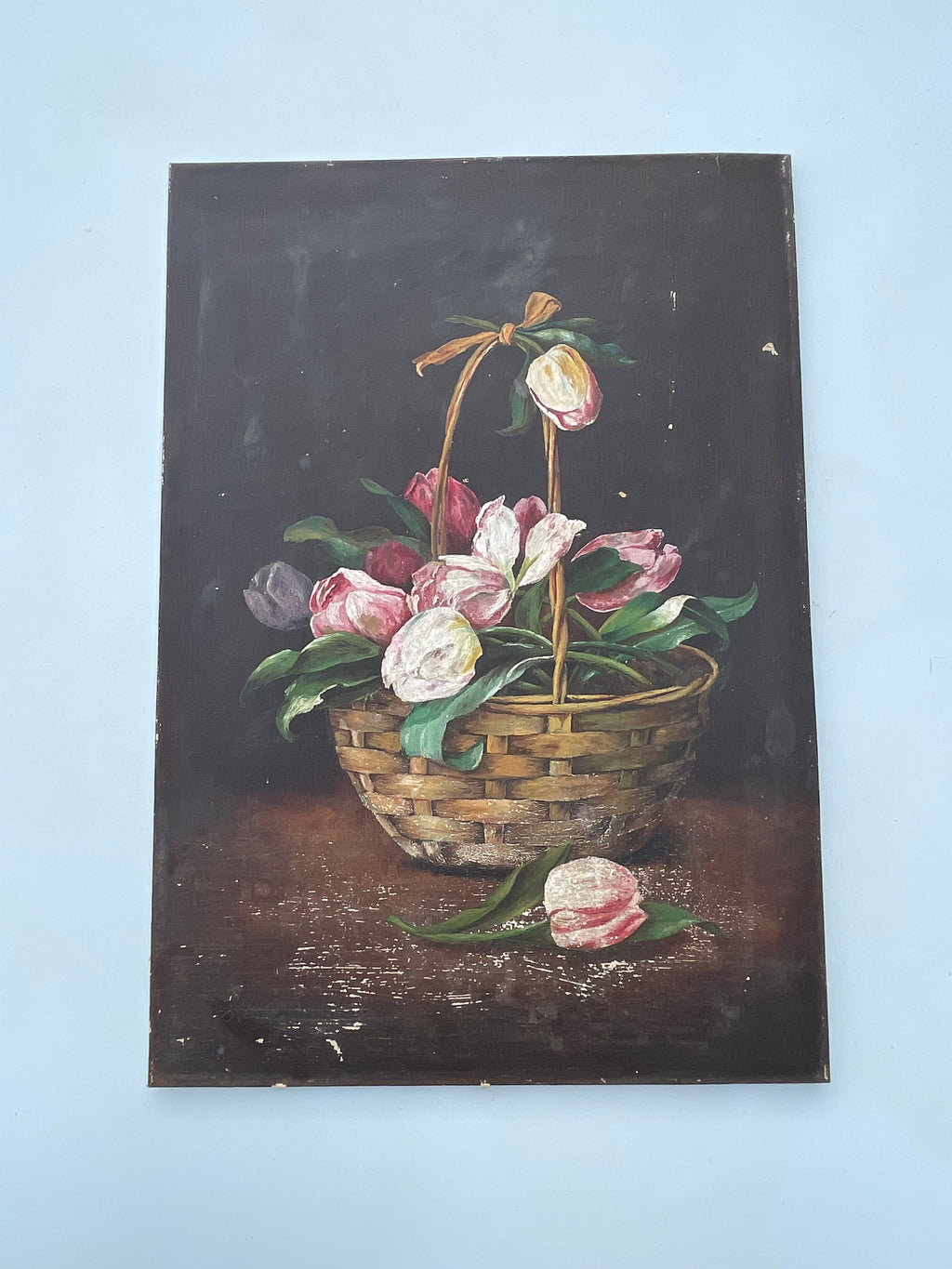 Antique Painting Tulips 1926