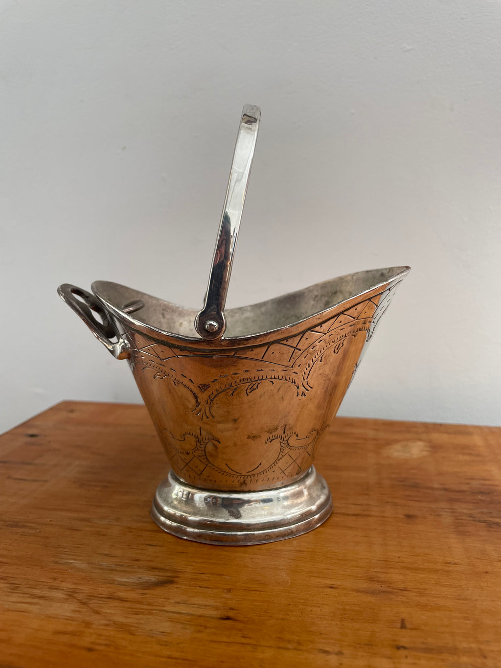 Silver Plated Coal Scuttle