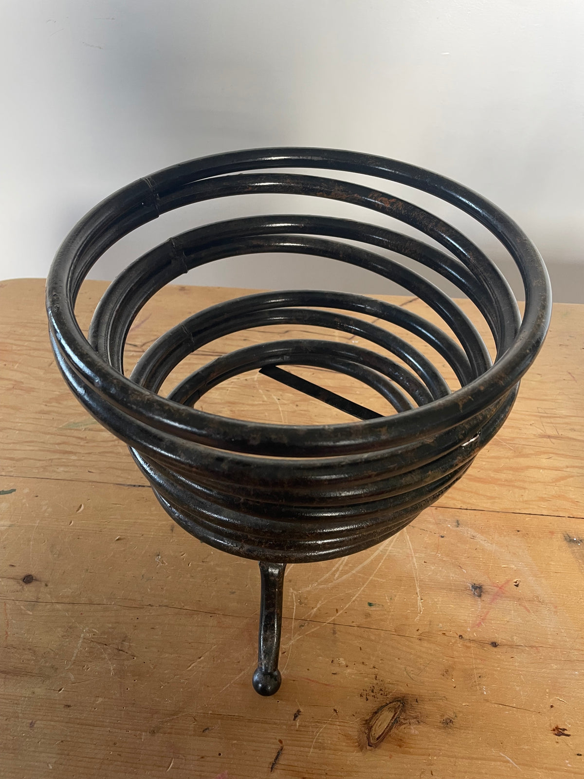 Ball Footed Spiral Plant Stand