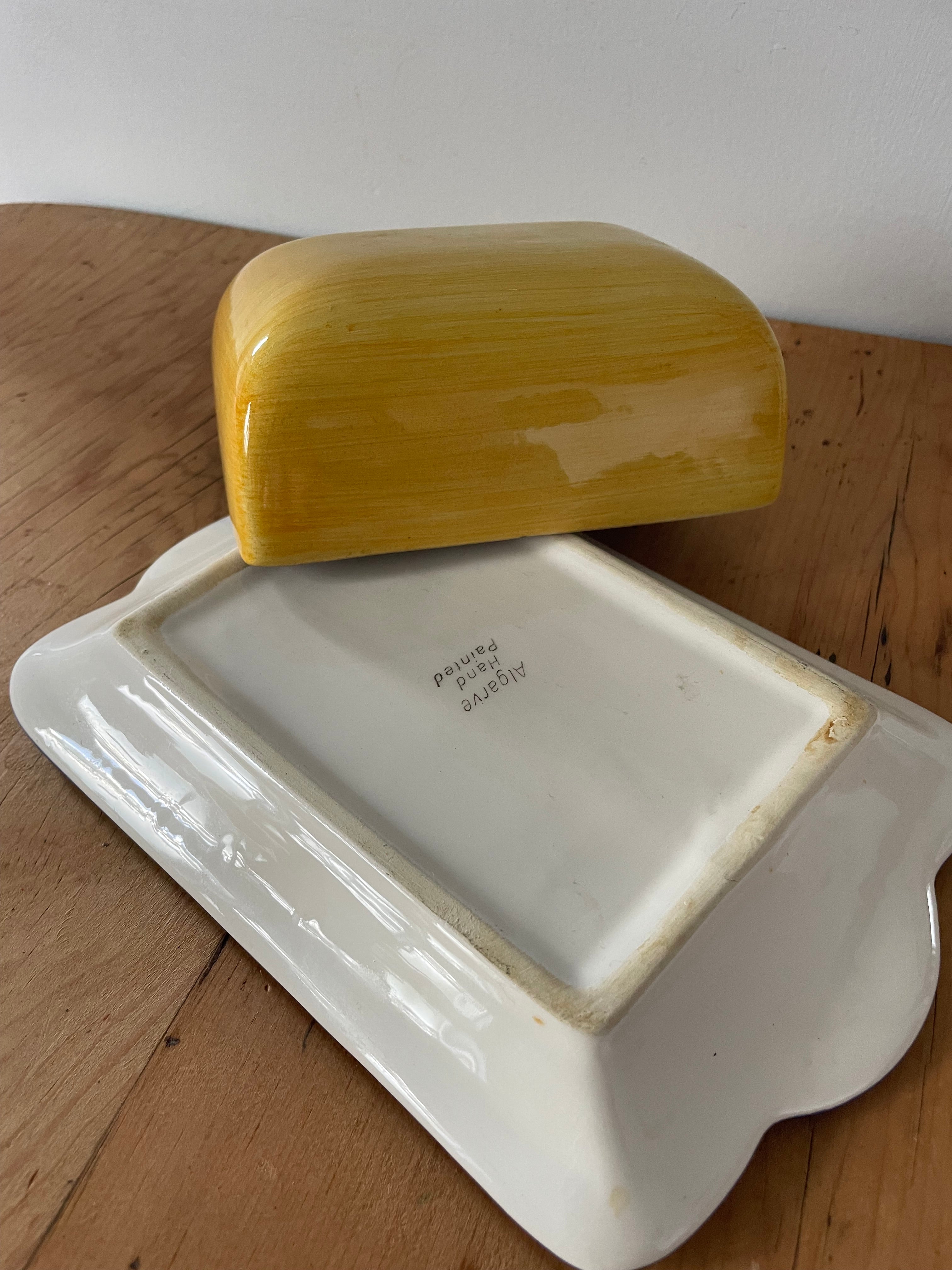 Handpainted Algave Butter Dish