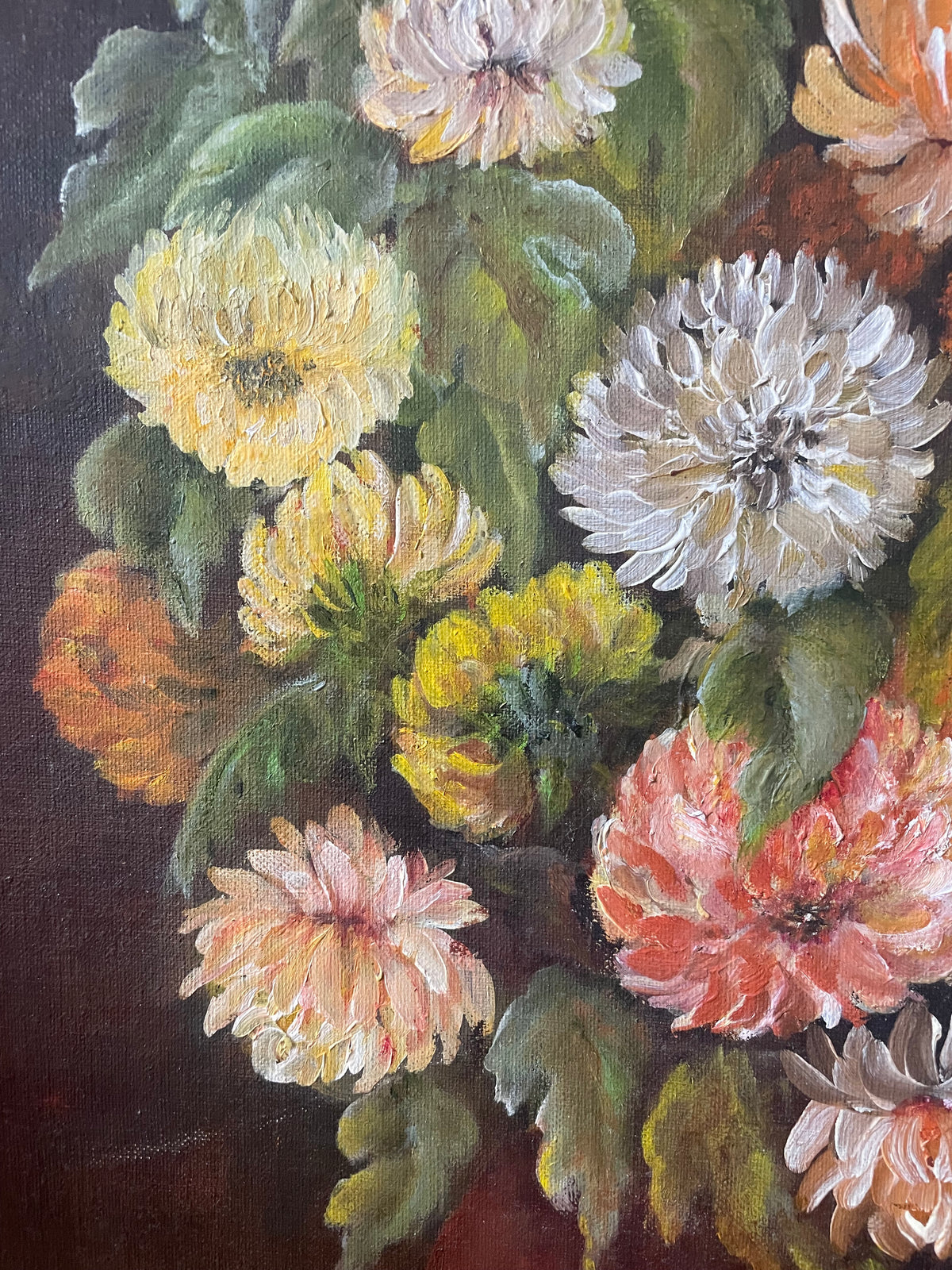 Vintage Floral Still Life Painting