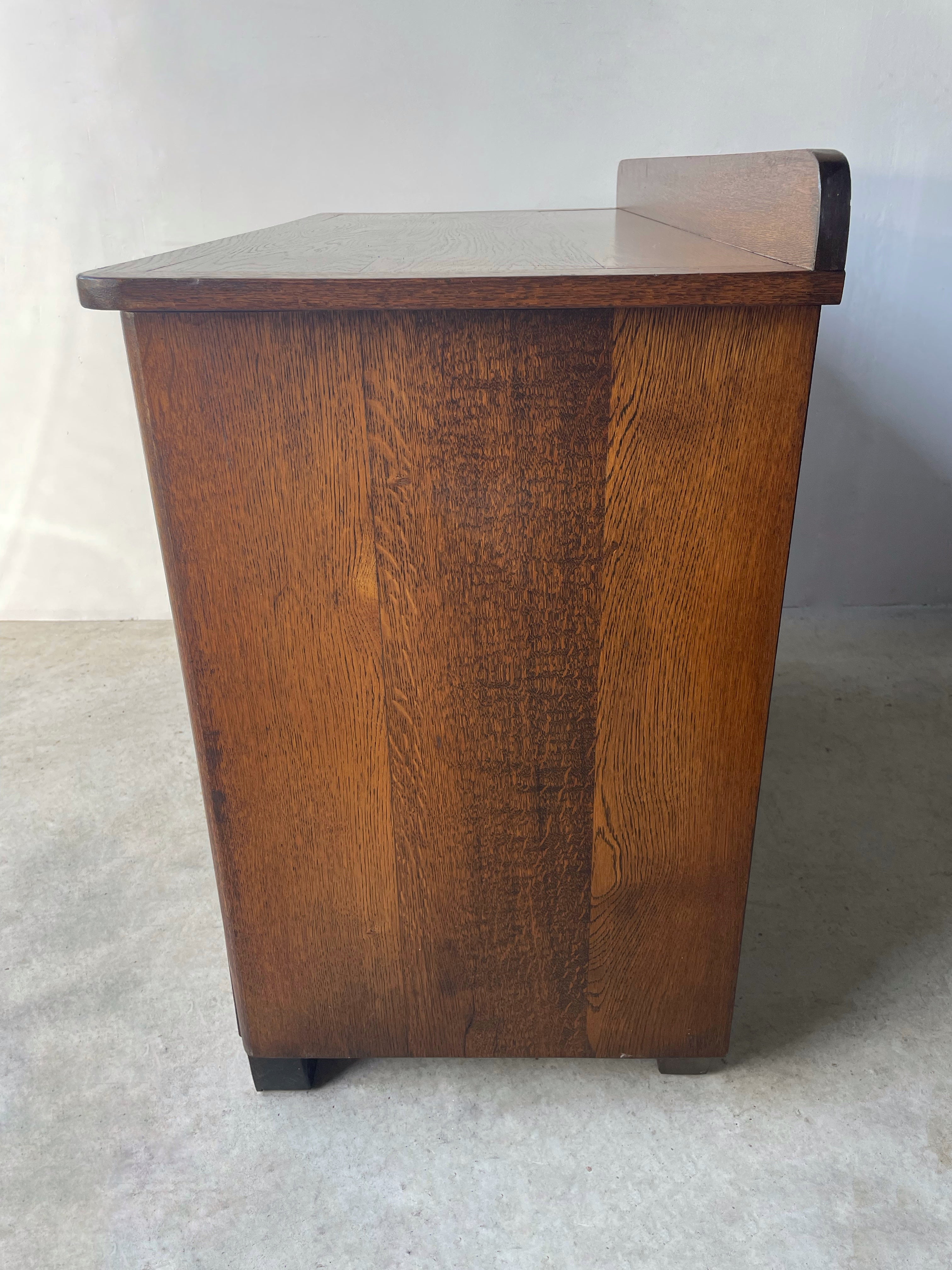 Folk Art Oak Dresser