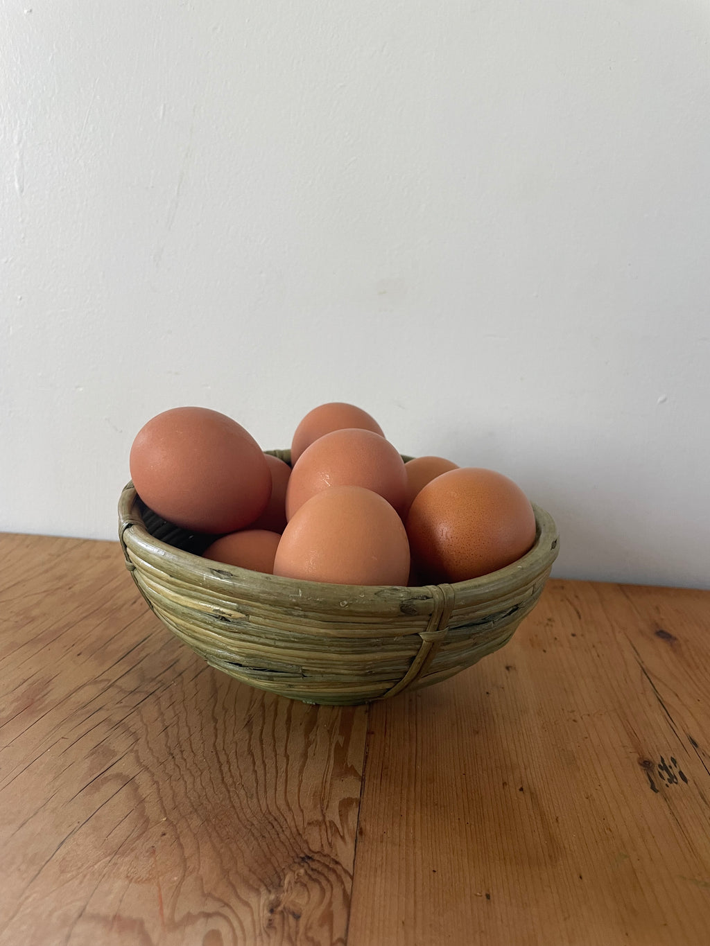 Green Reed Woven Basket