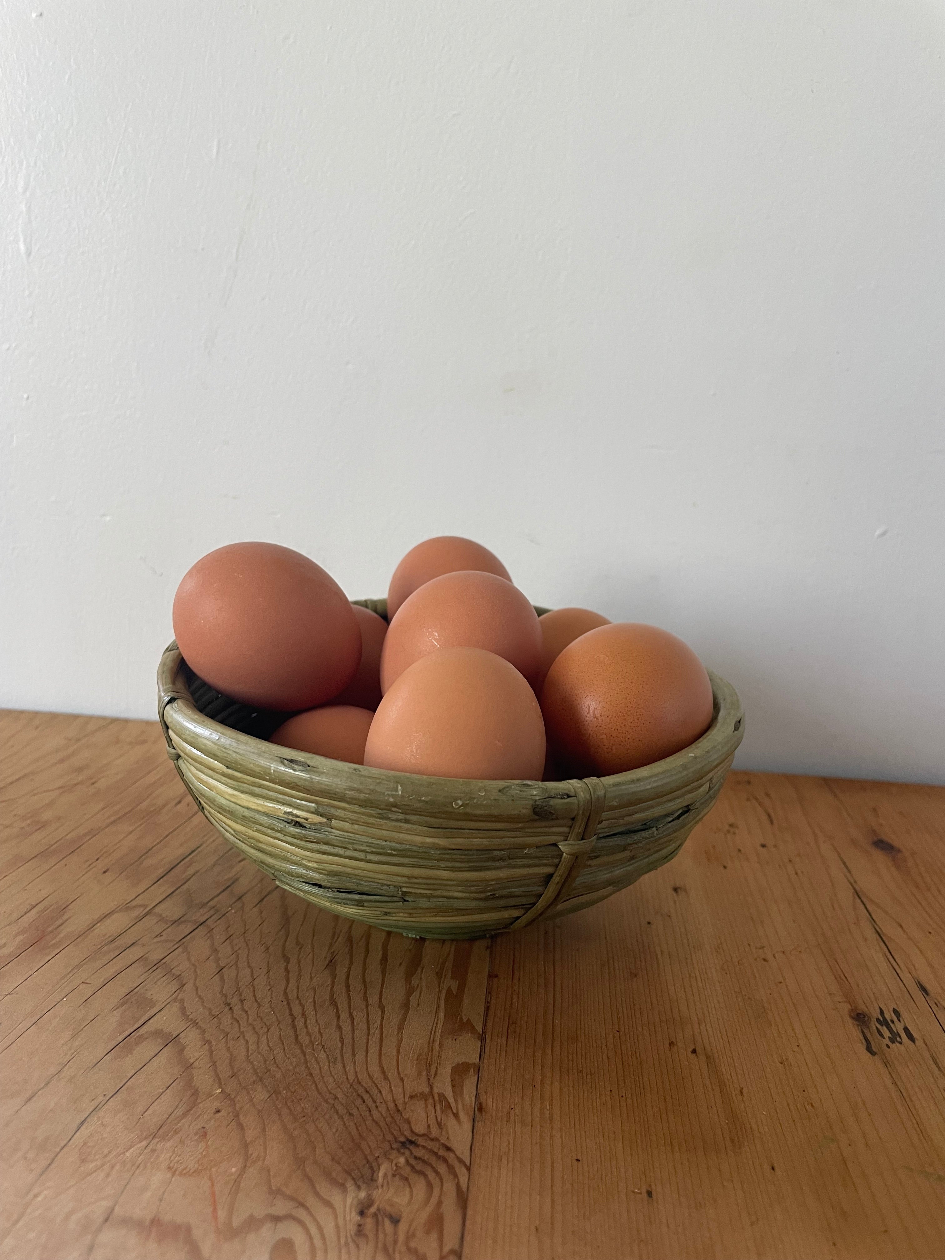 Green Reed Woven Basket