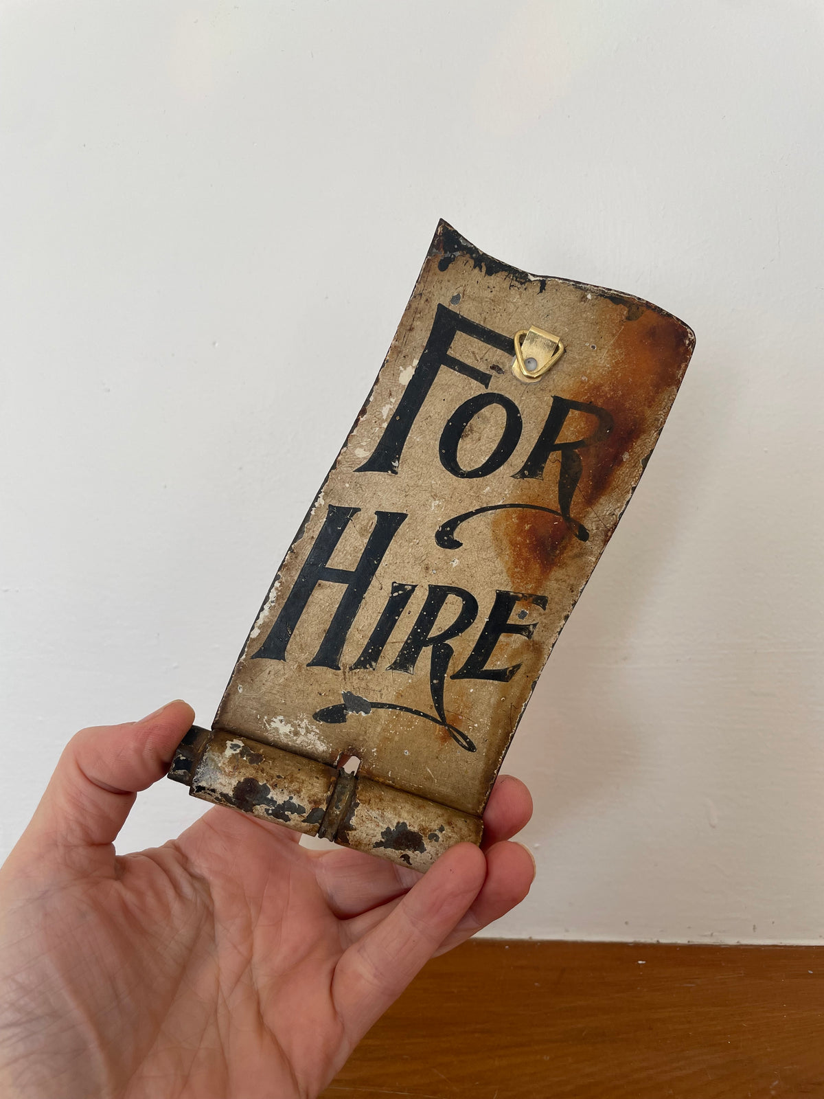 Vintage Metal For Hire Sign