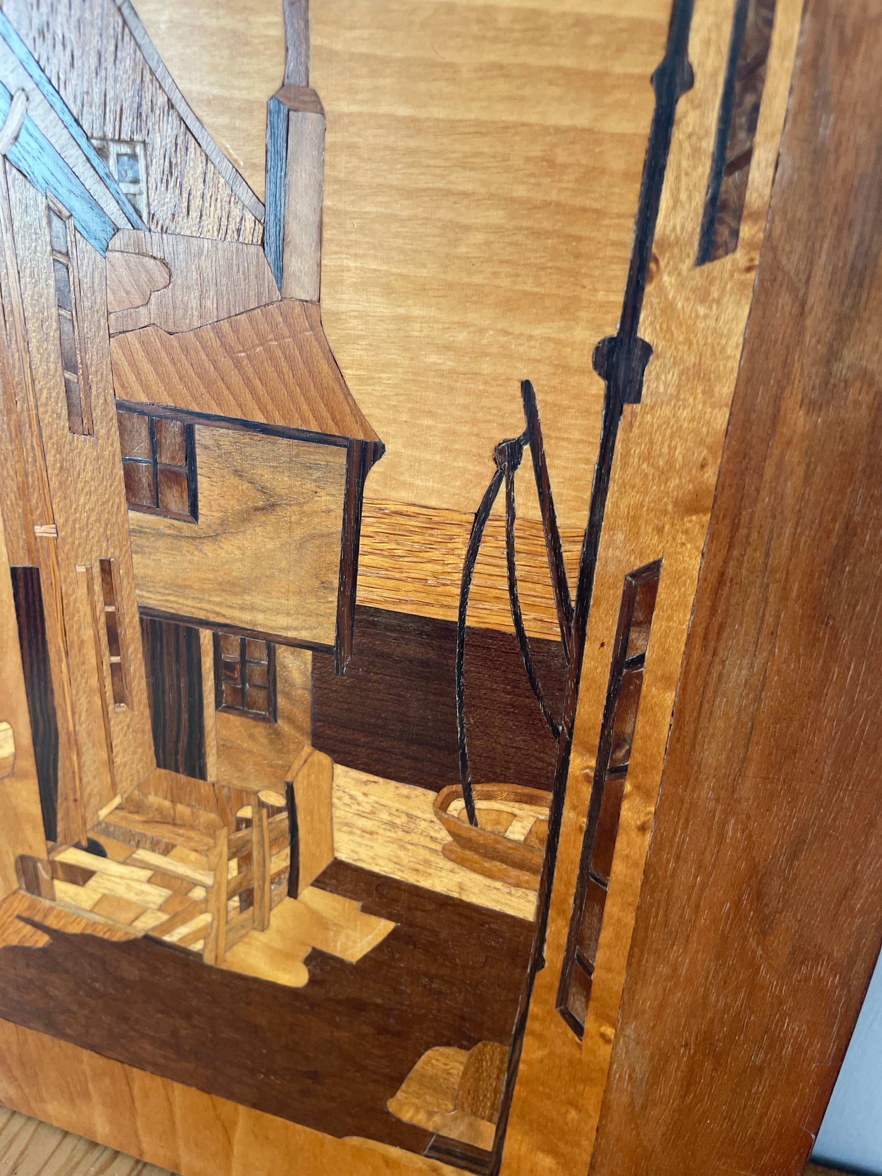 Vintage Marquetry Panel