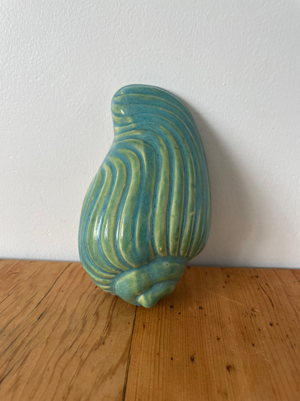 Green Glazed Pottery Shell