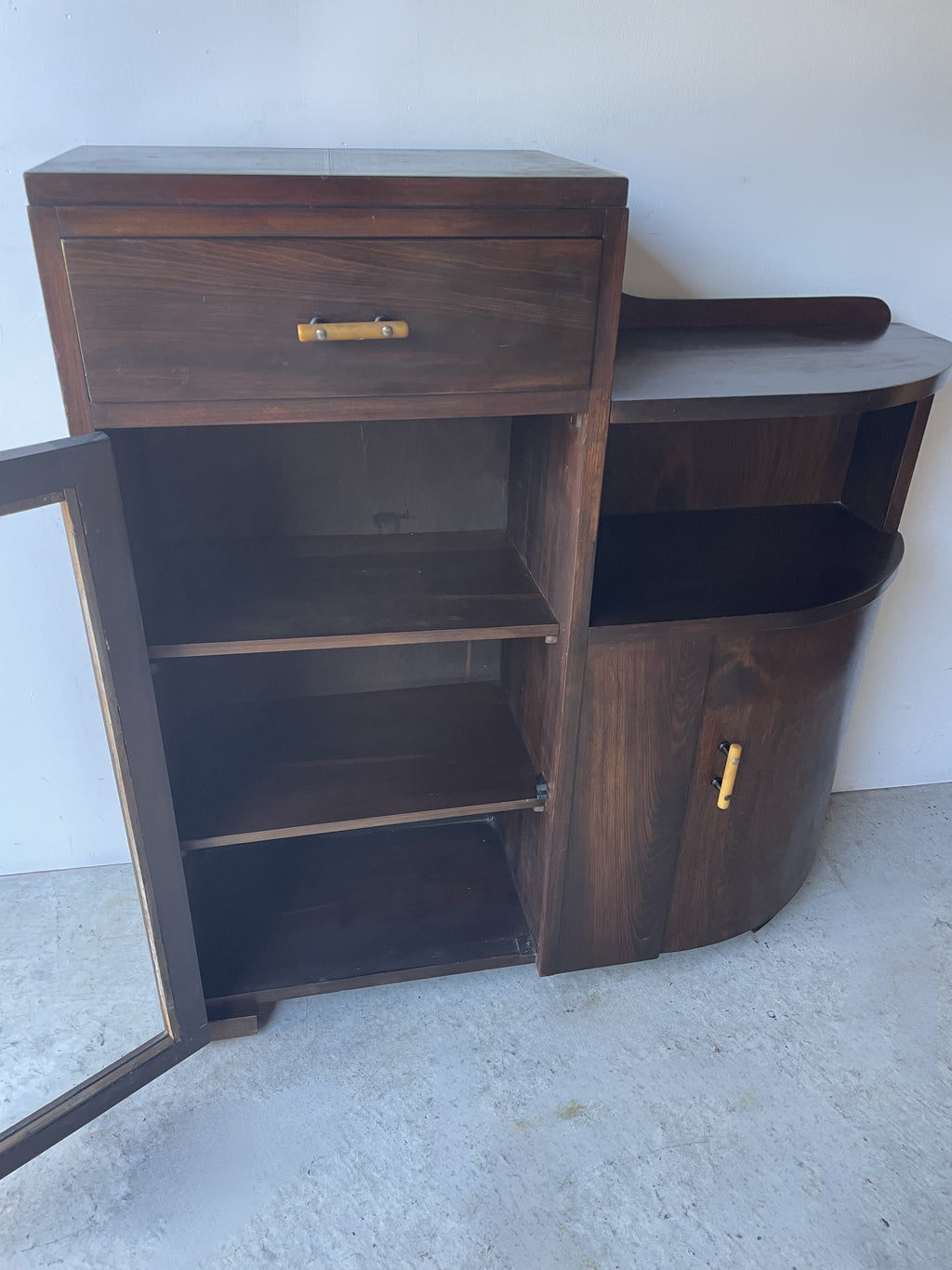 Art Deco Curved Cabinet