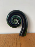 Handblown Glass Koru Paperweight