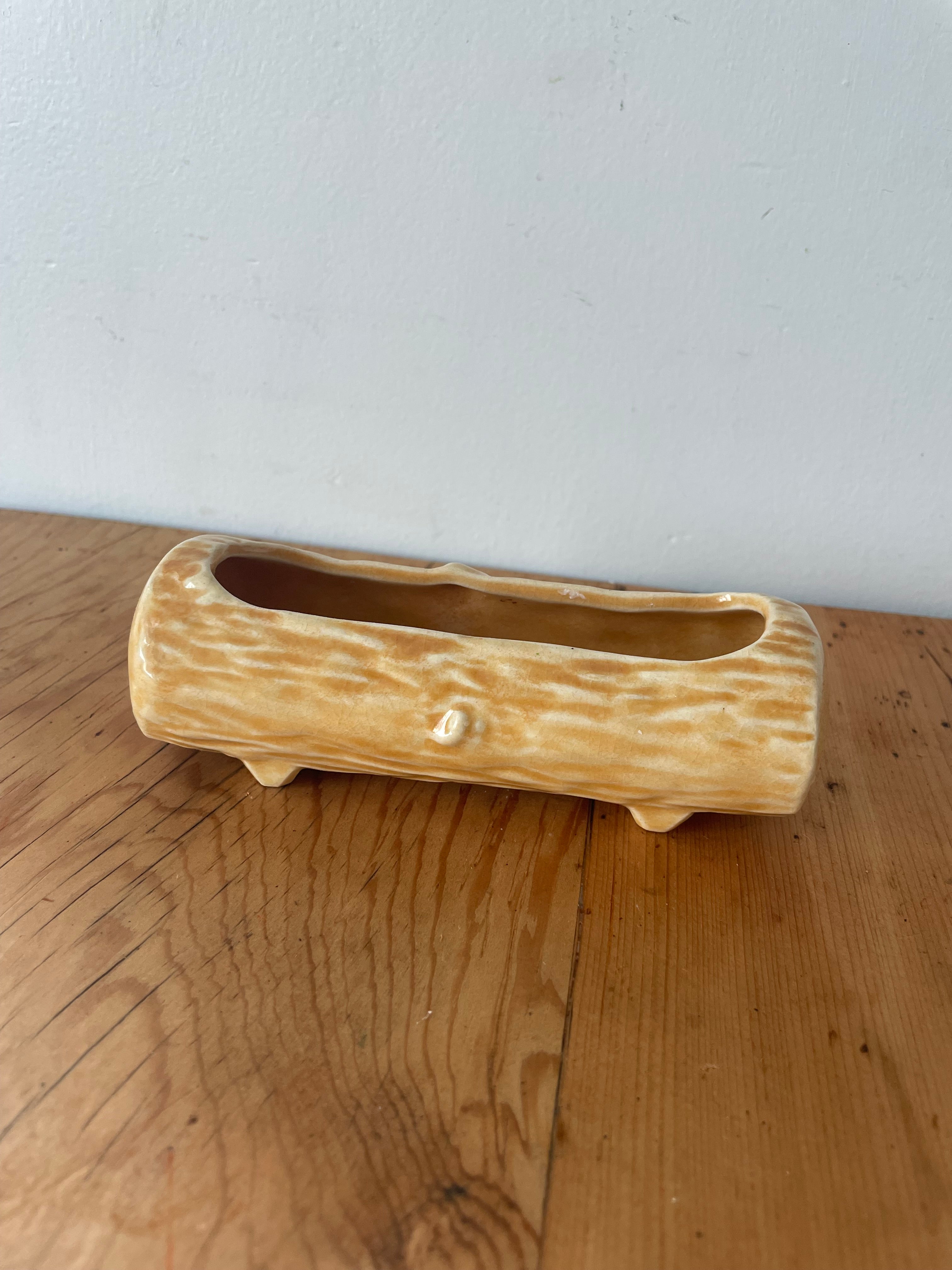 Vintage Log Posy Vase