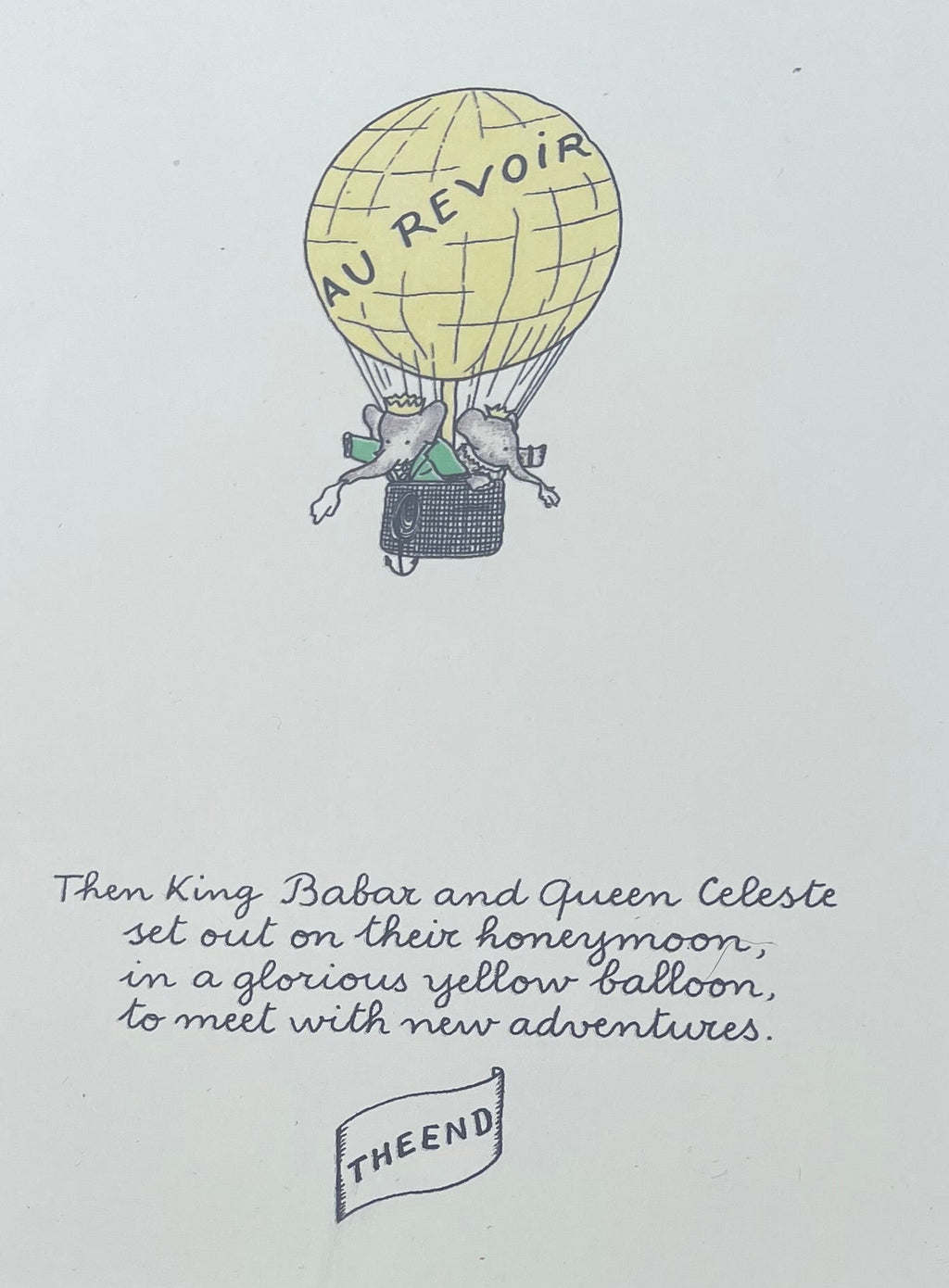 Babar & Celeste Hot Air Balloon Print