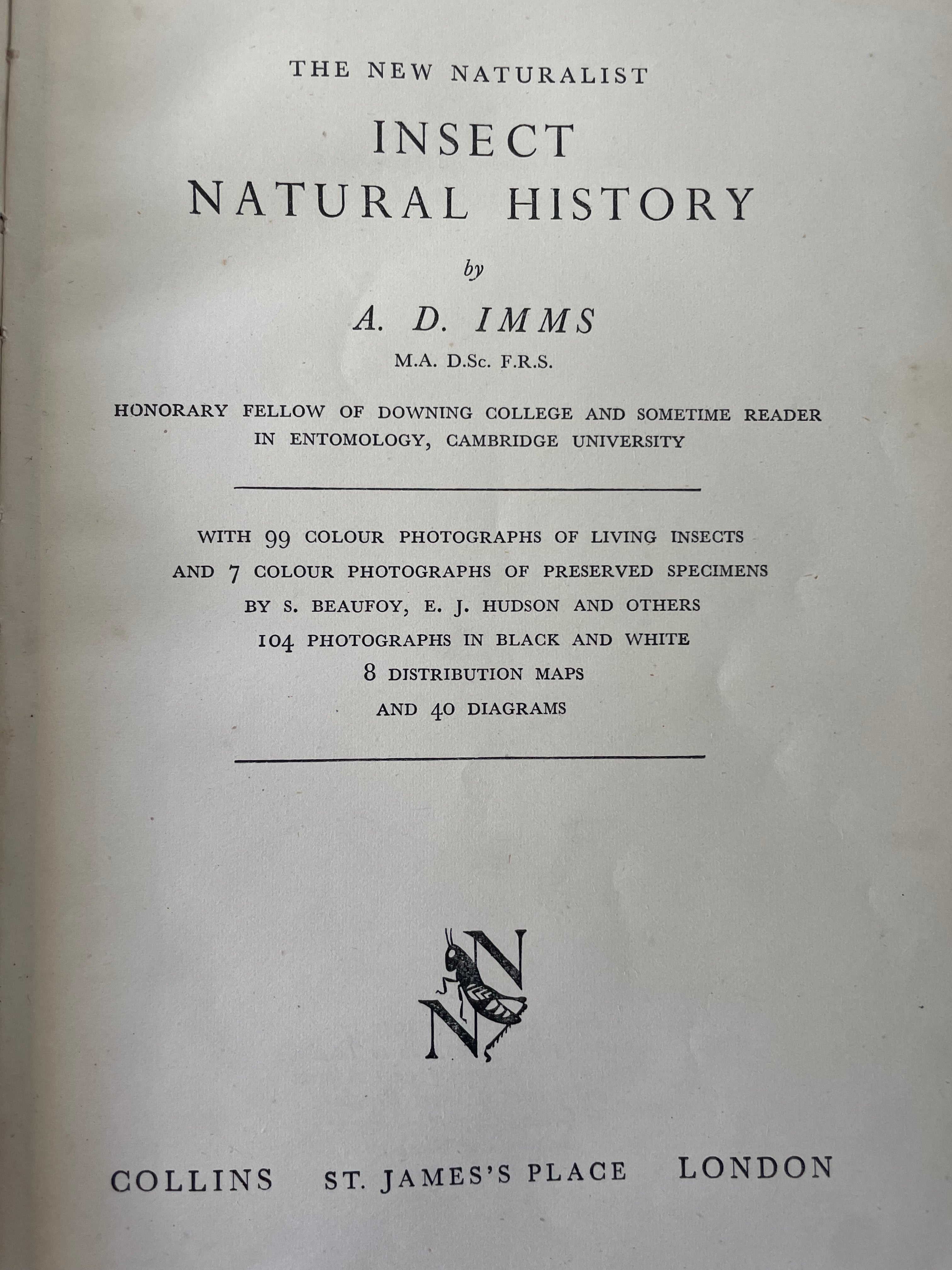 Insect Natural History Book