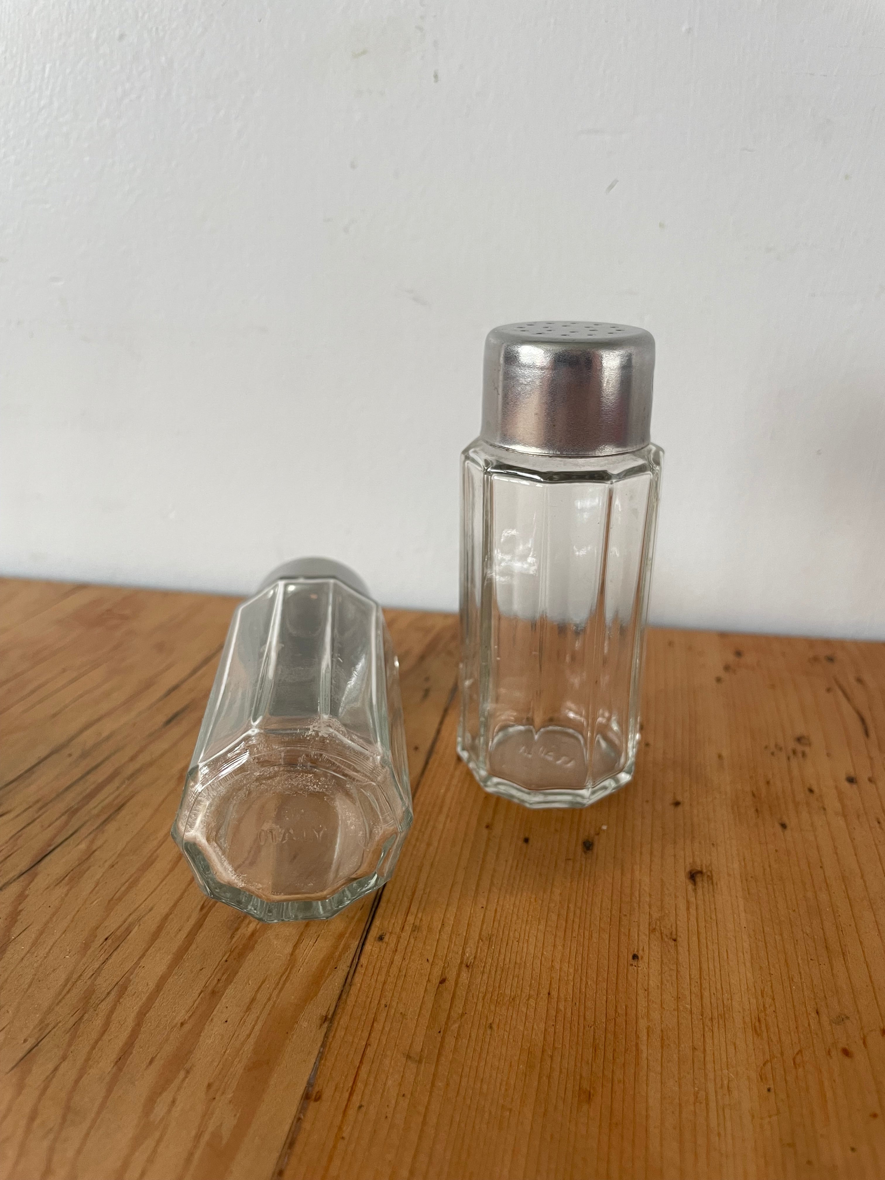 Vintage Italian Glass Salt & Pepper Set