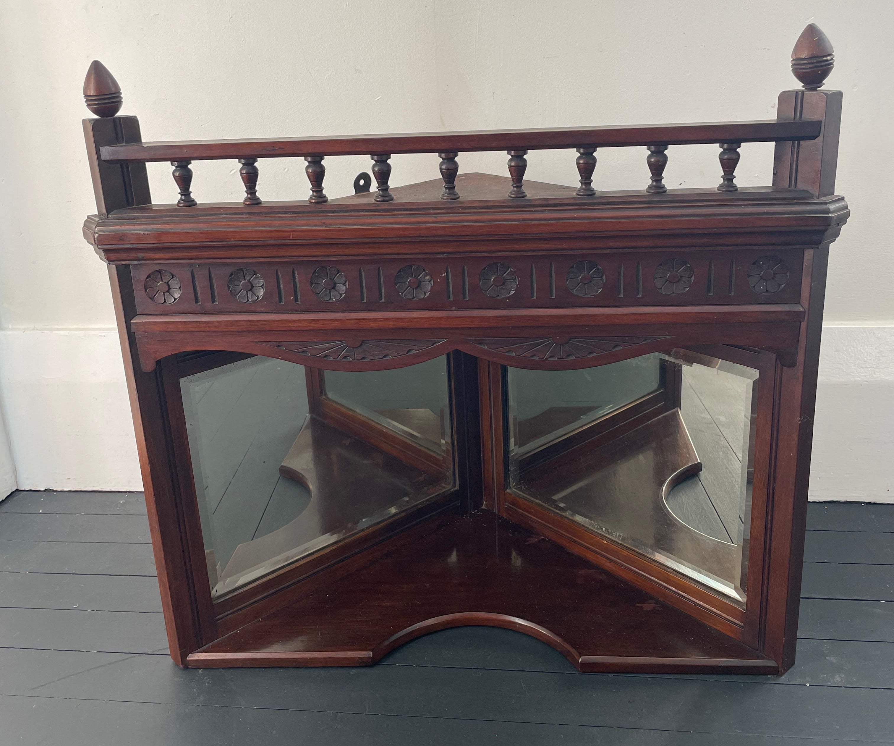 Antique Carved Corner Cabinet