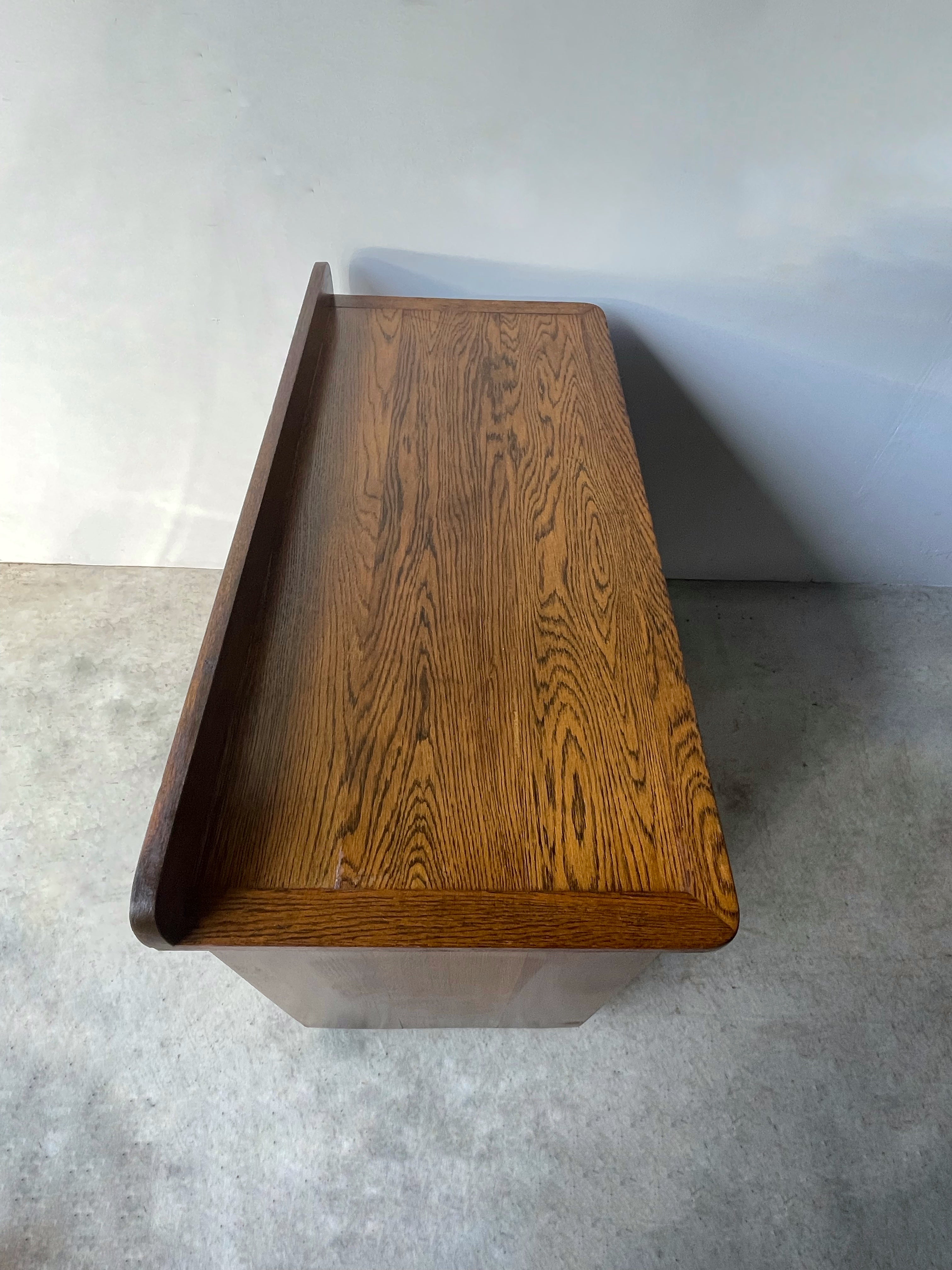 Folk Art Oak Dresser