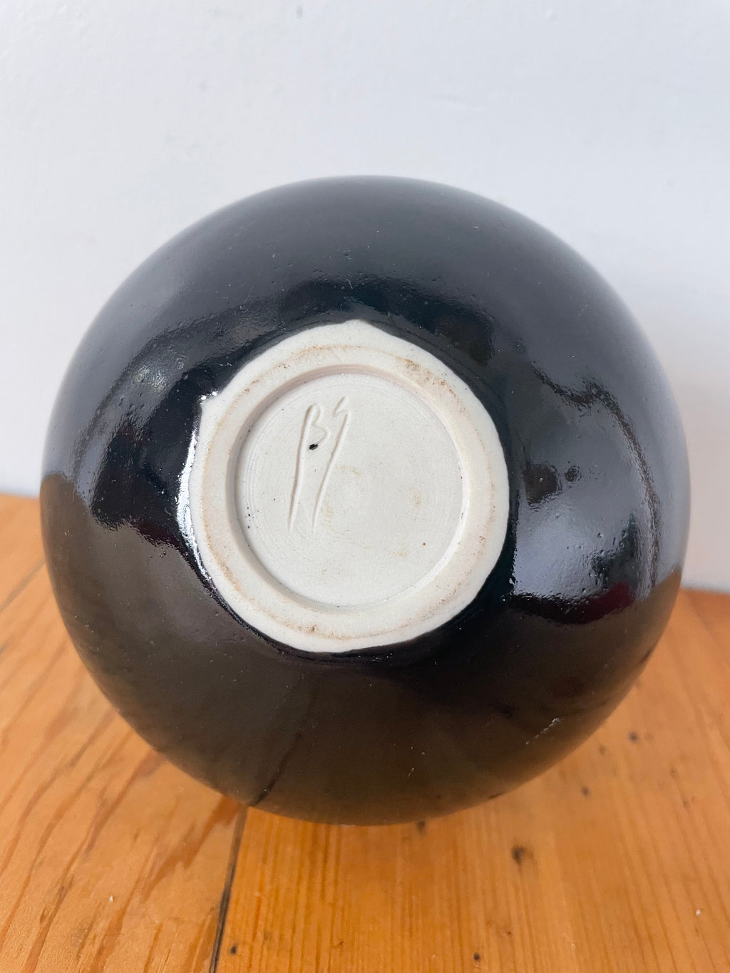 Black And Silver Pottery Vessel