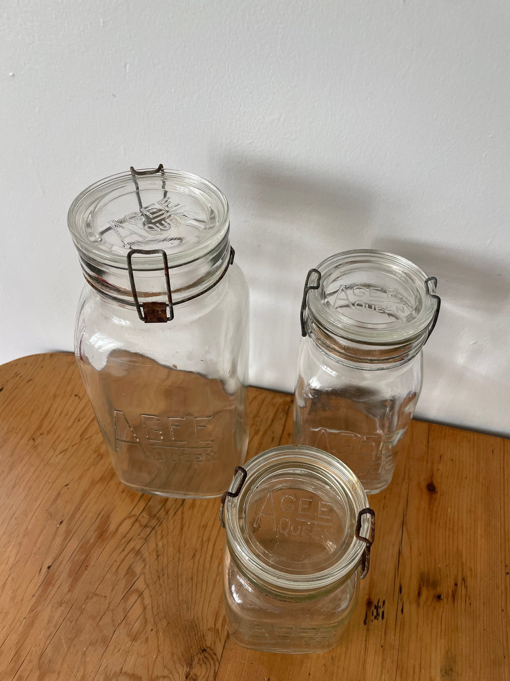Antique Agee Queen Jars