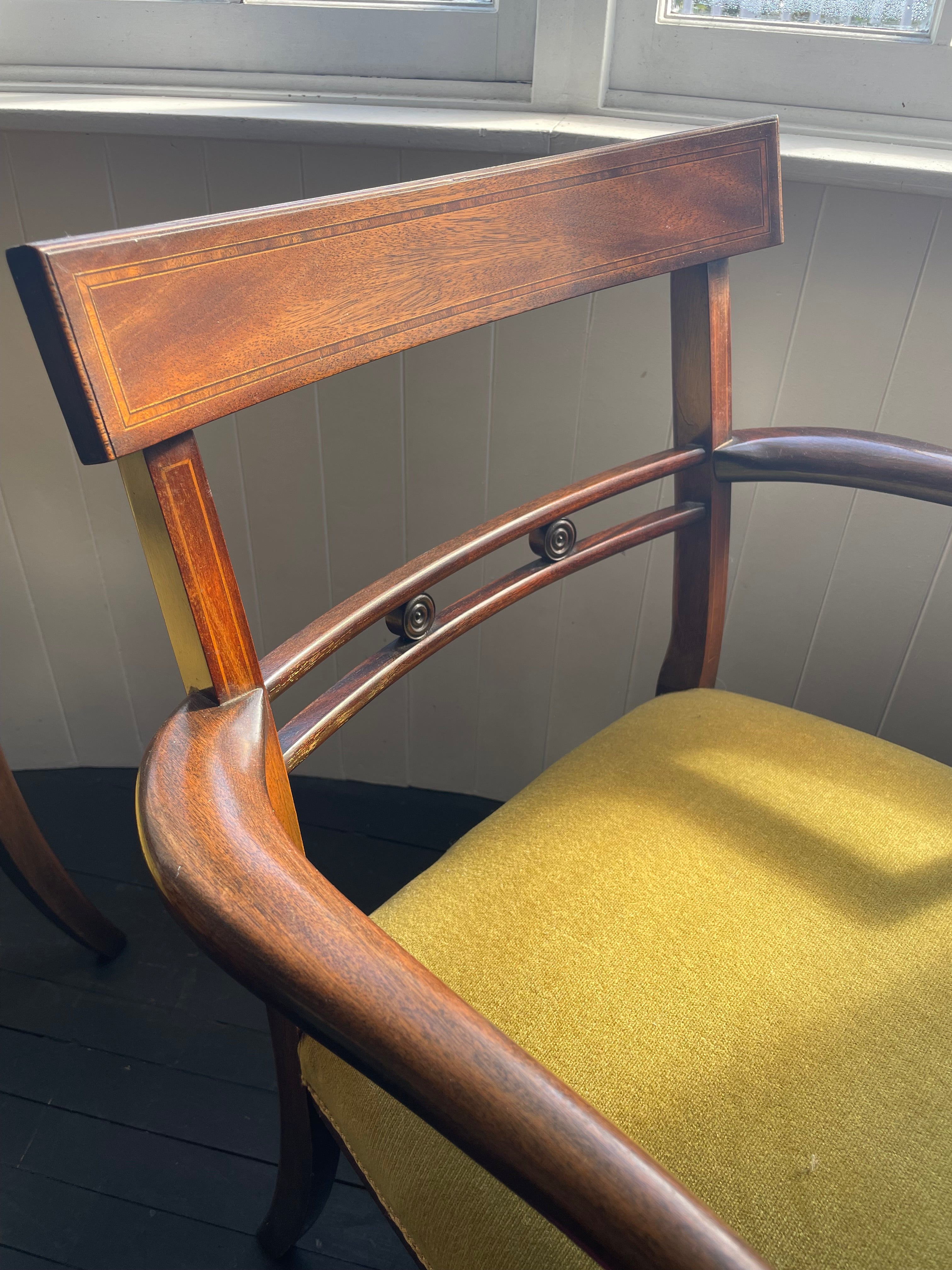 Antique Regency Carver Chair Pair