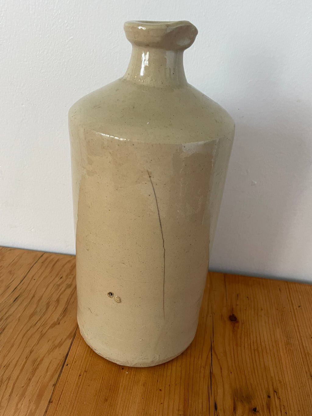 Antique Stoneware Lipped Bottle