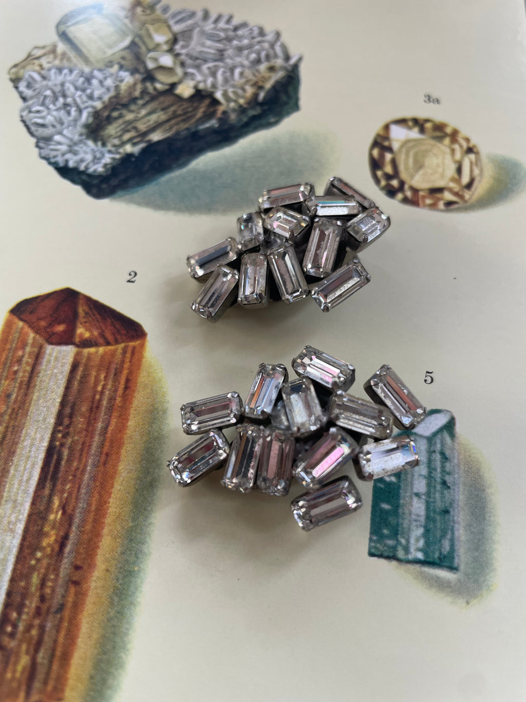 Diamante Clip On Earrings