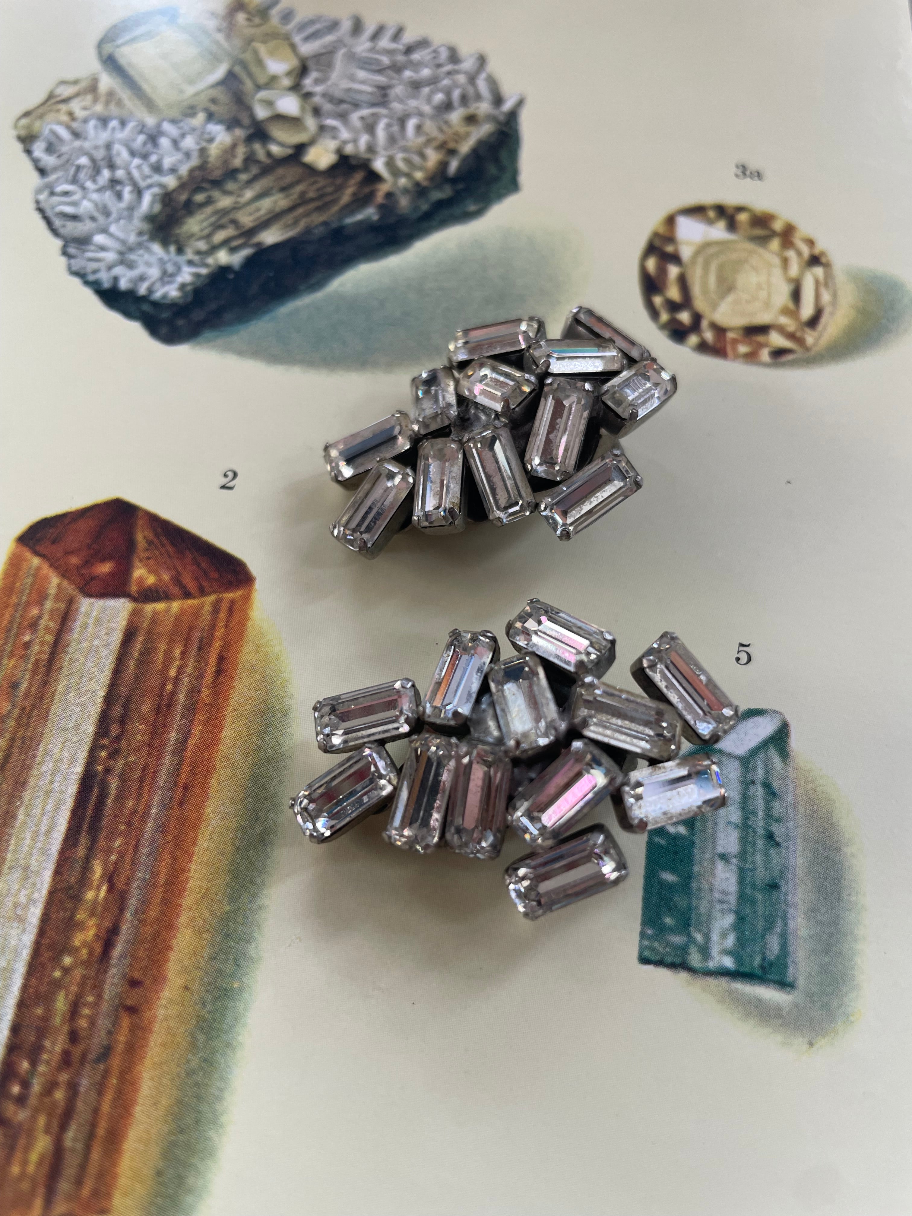 Diamante Clip On Earrings