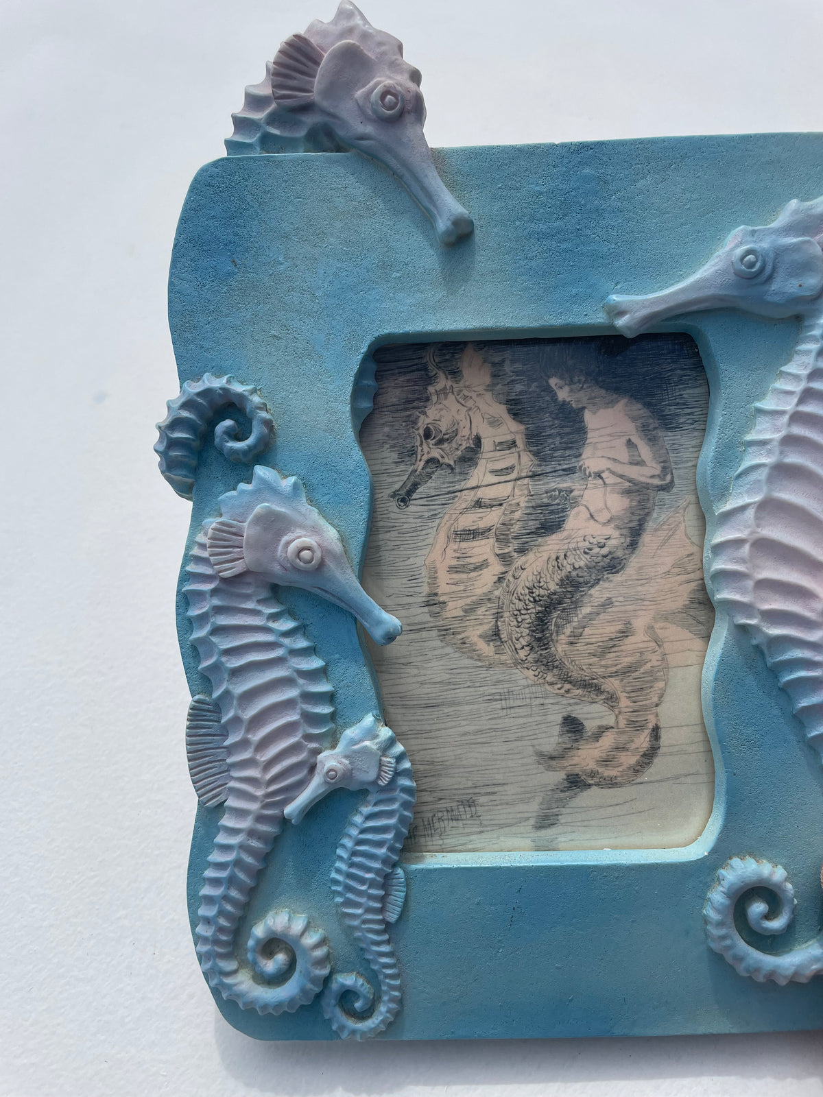 Mermaid On Seahorse Print